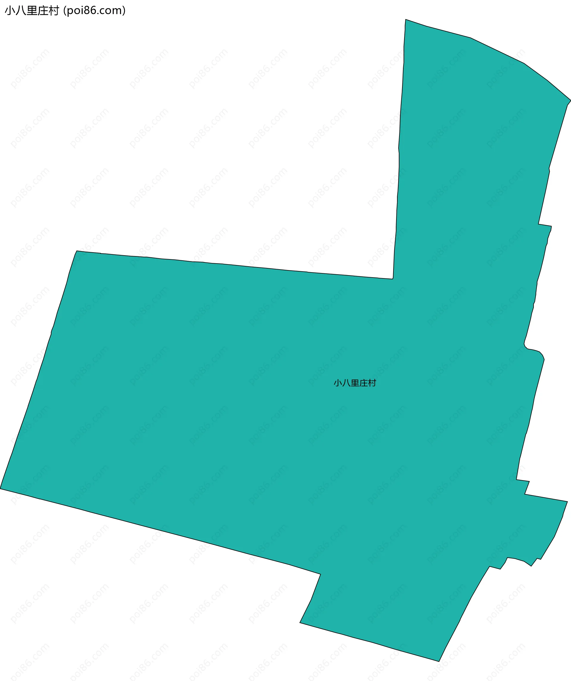 小八里庄村边界地图