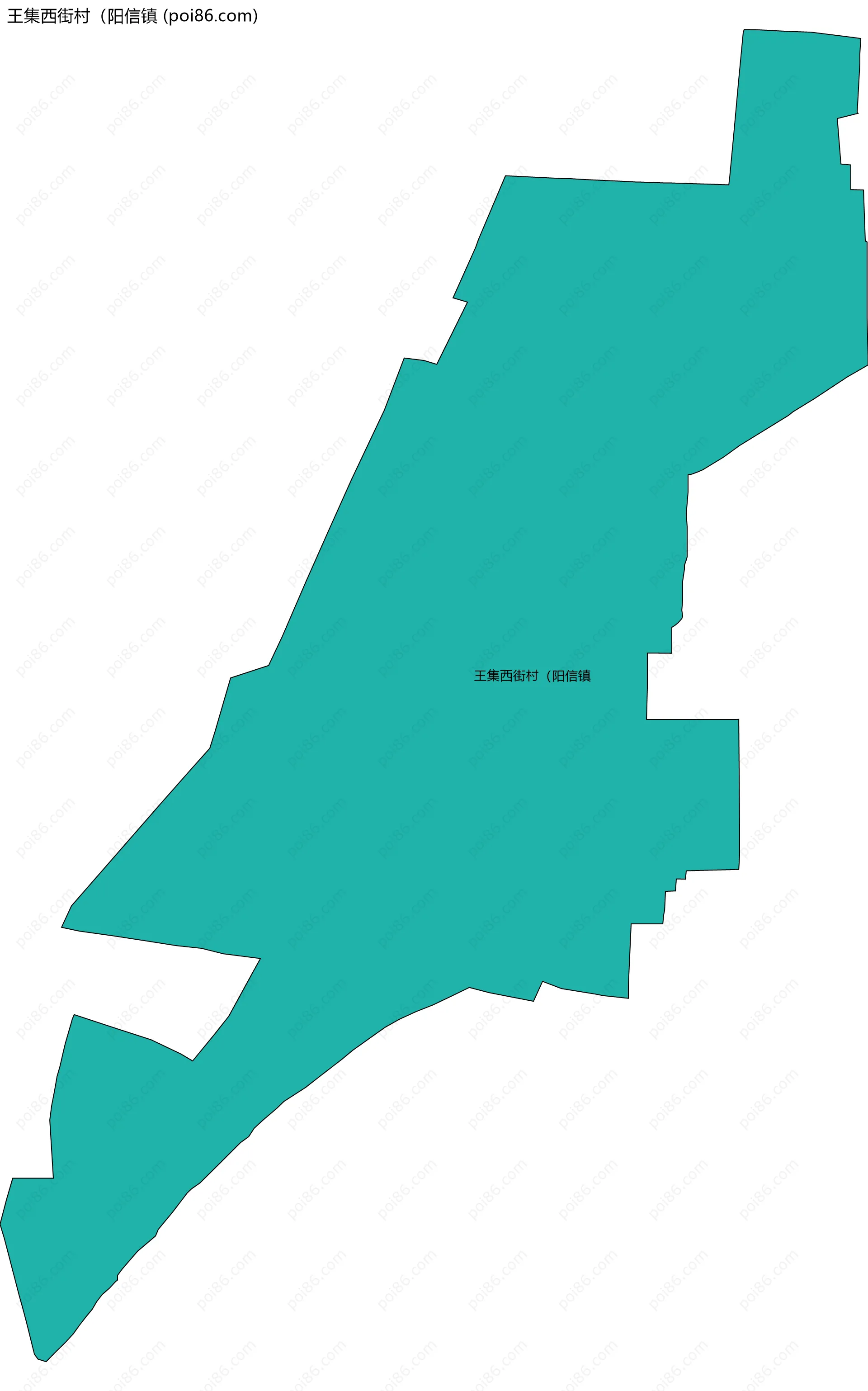 王集西街村（阳信镇边界地图