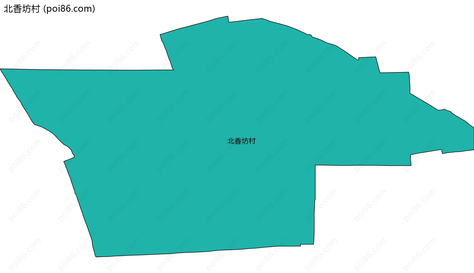 北香坊村边界地图