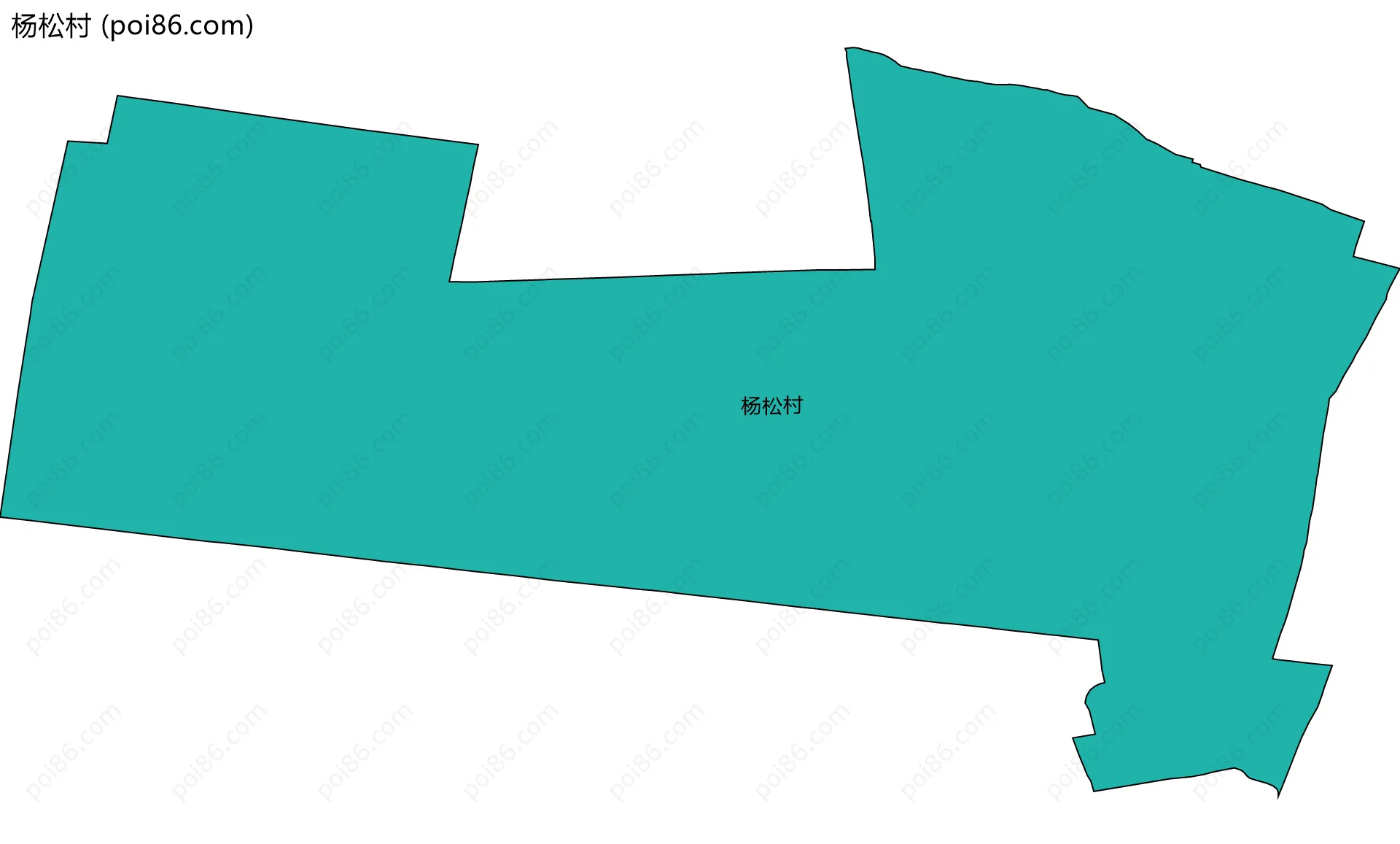 杨松村边界地图