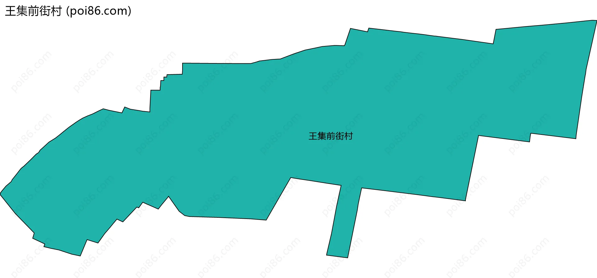 王集前街村边界地图