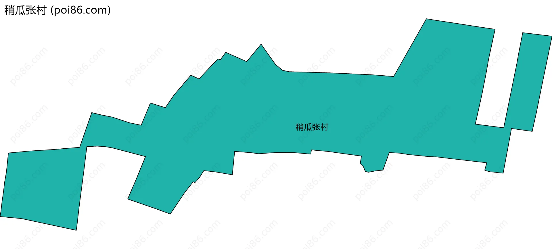 稍瓜张村边界地图