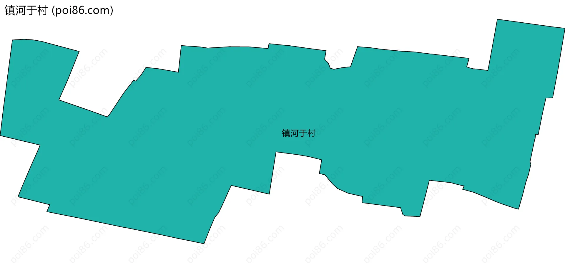 镇河于村边界地图