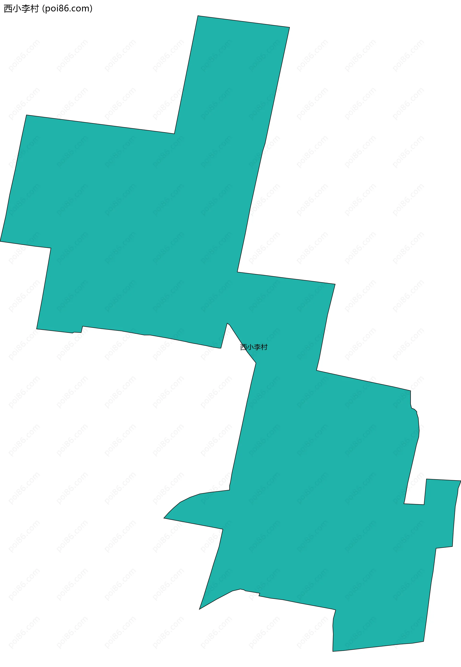 西小李村边界地图