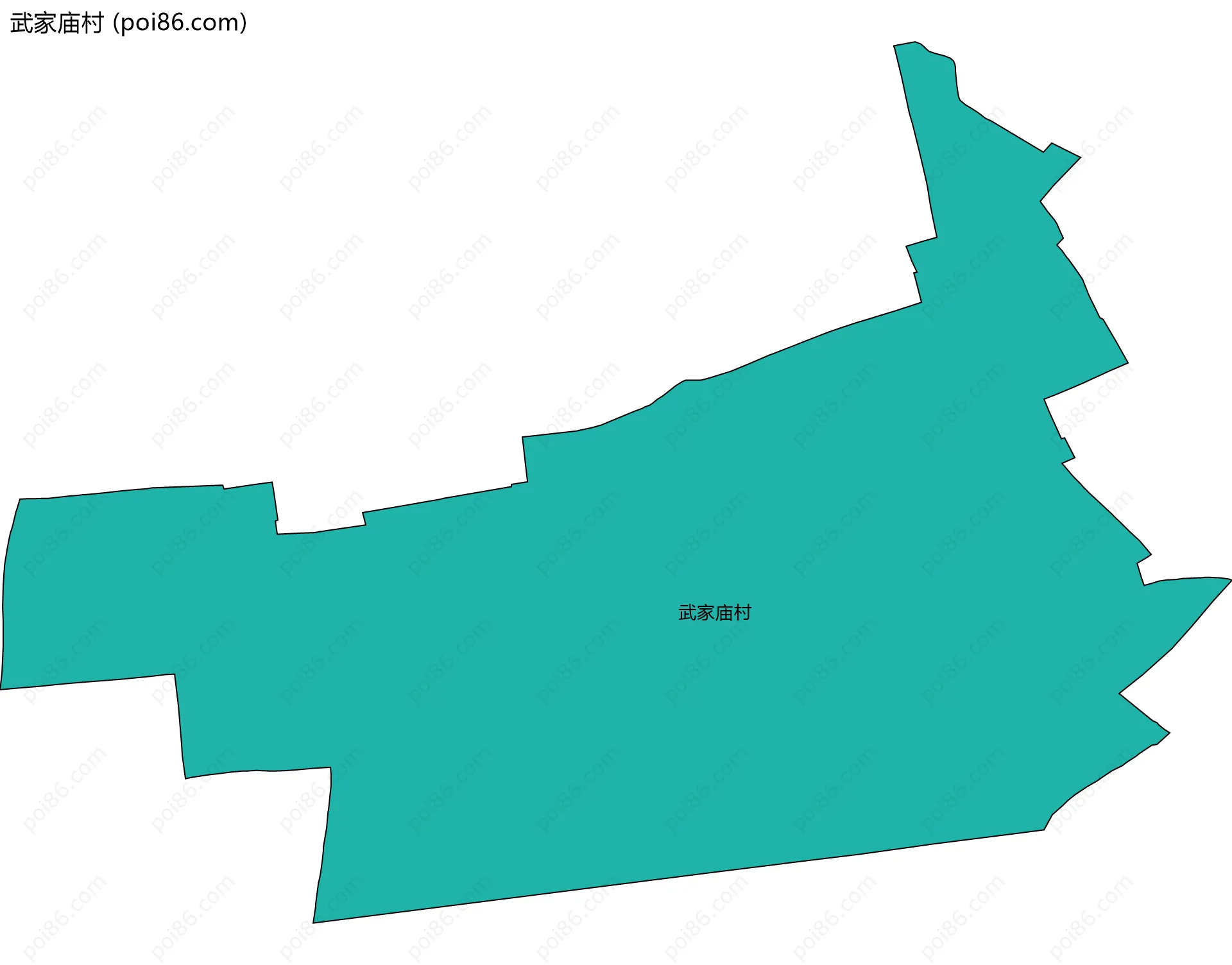 武家庙村边界地图