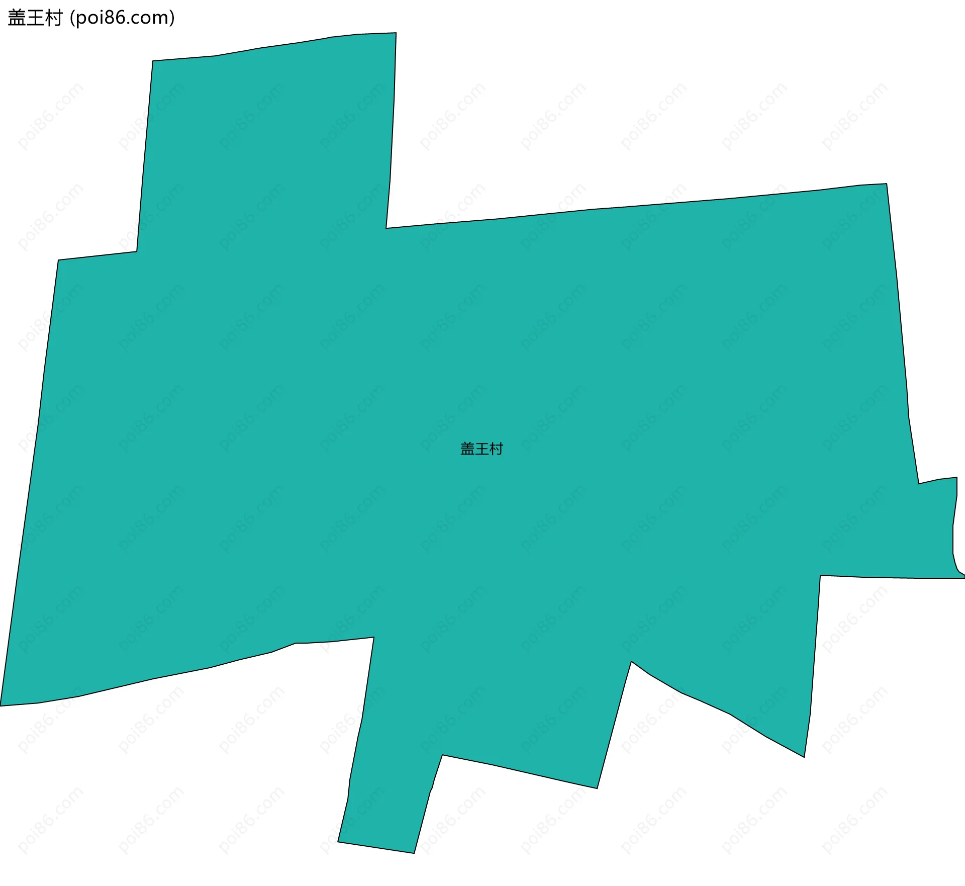 盖王村边界地图