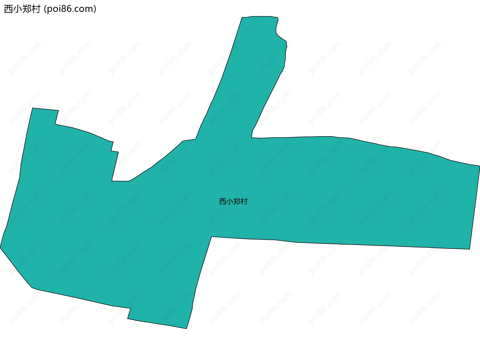 西小郑村边界地图