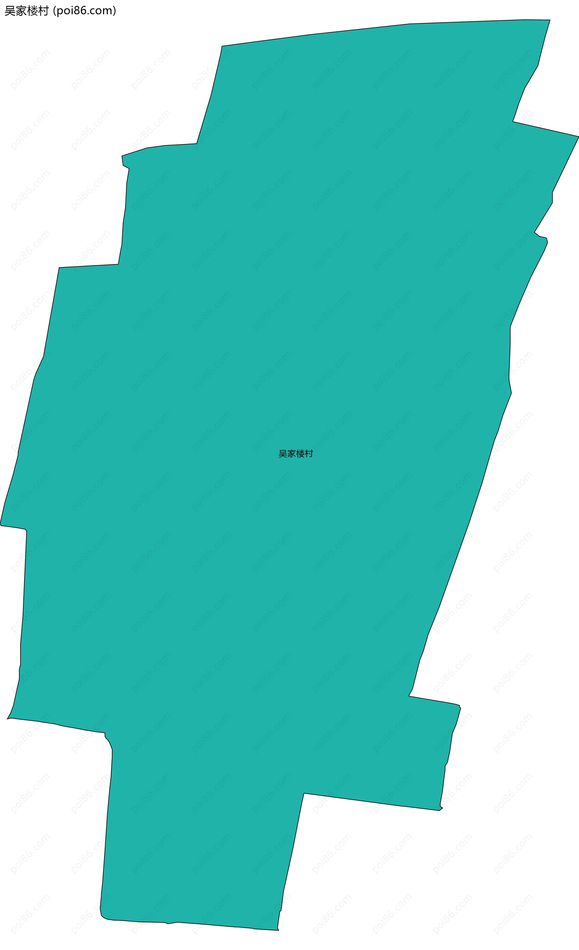 吴家楼村边界地图