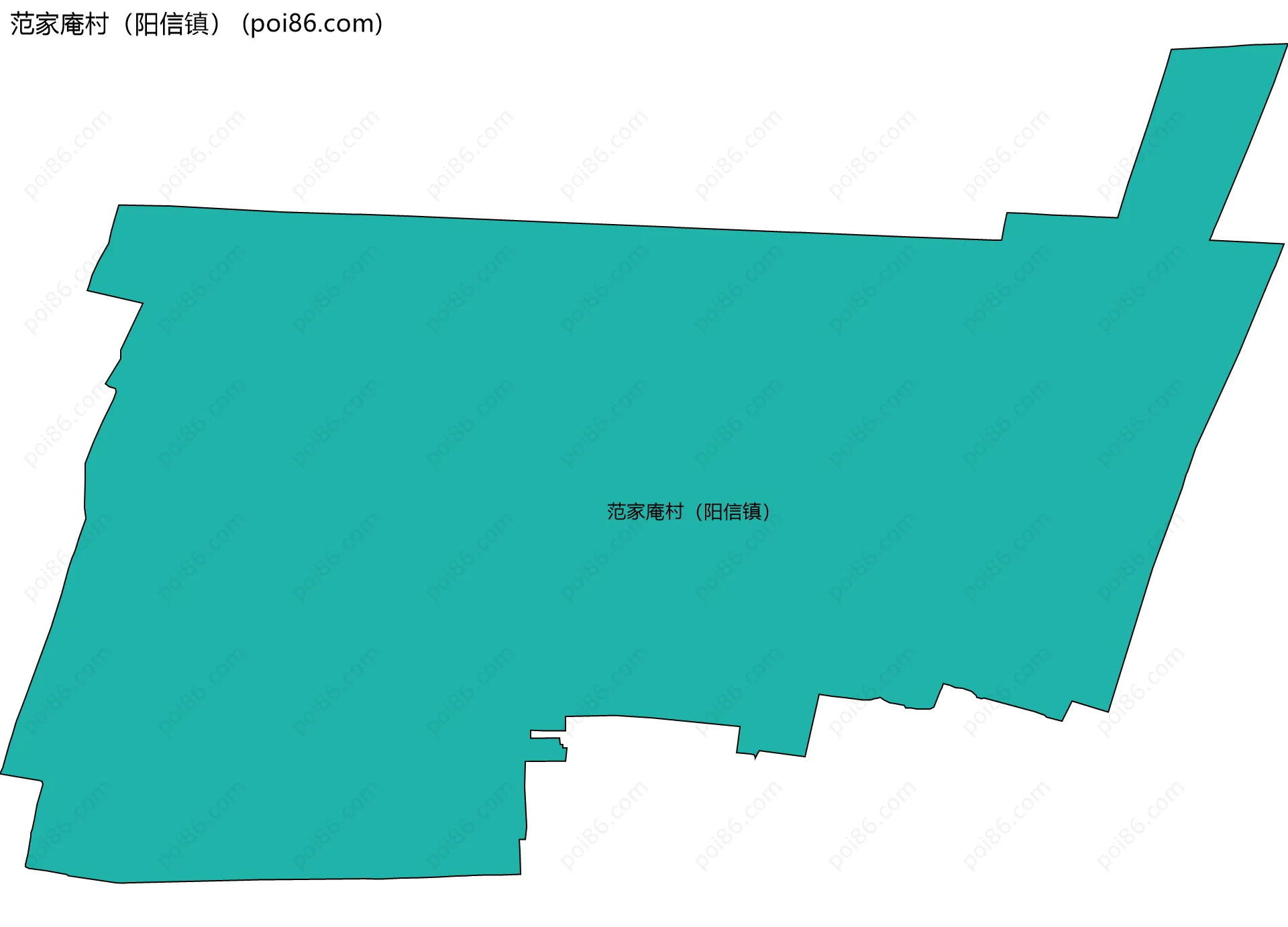 范家庵村（阳信镇）边界地图