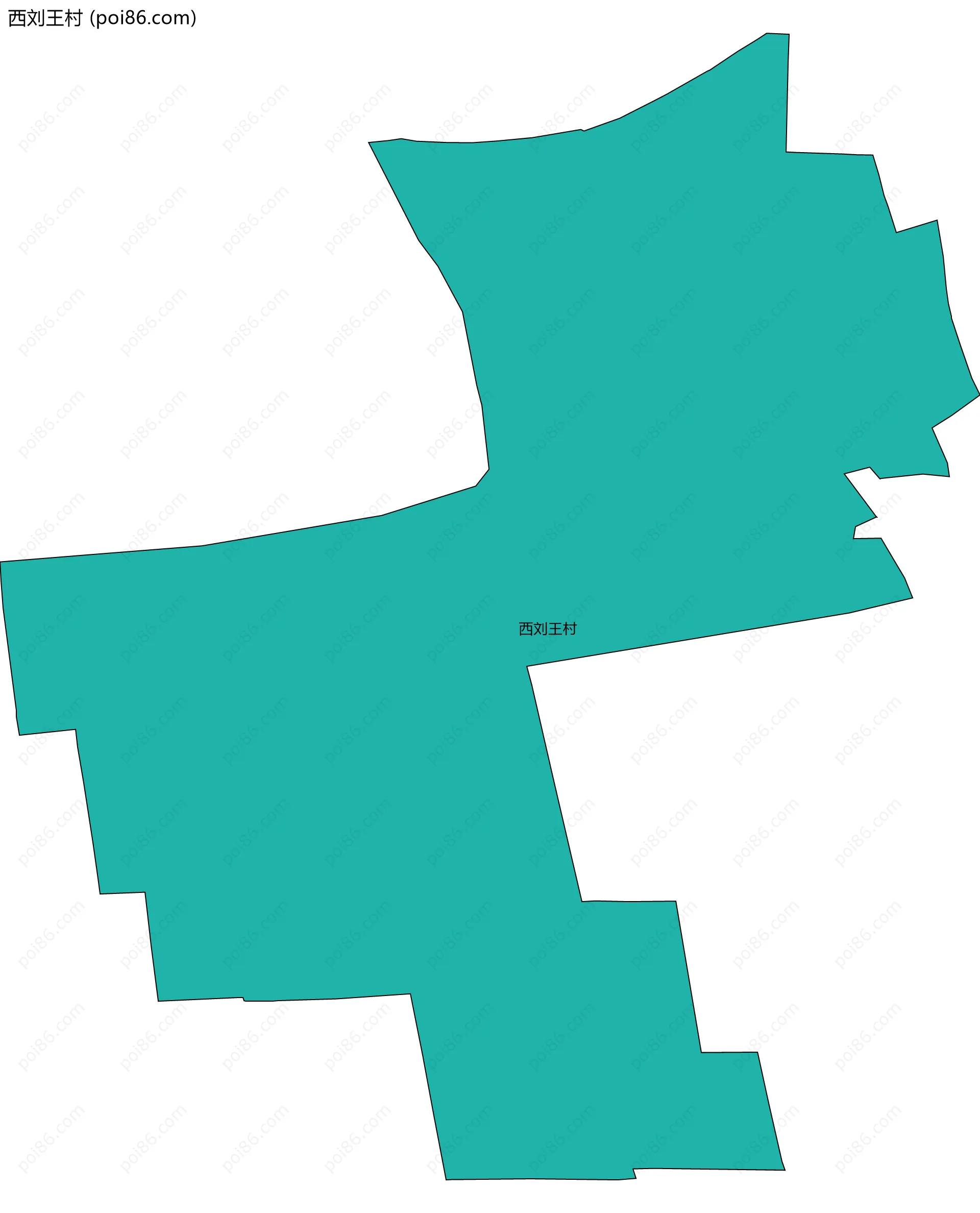 西刘王村边界地图