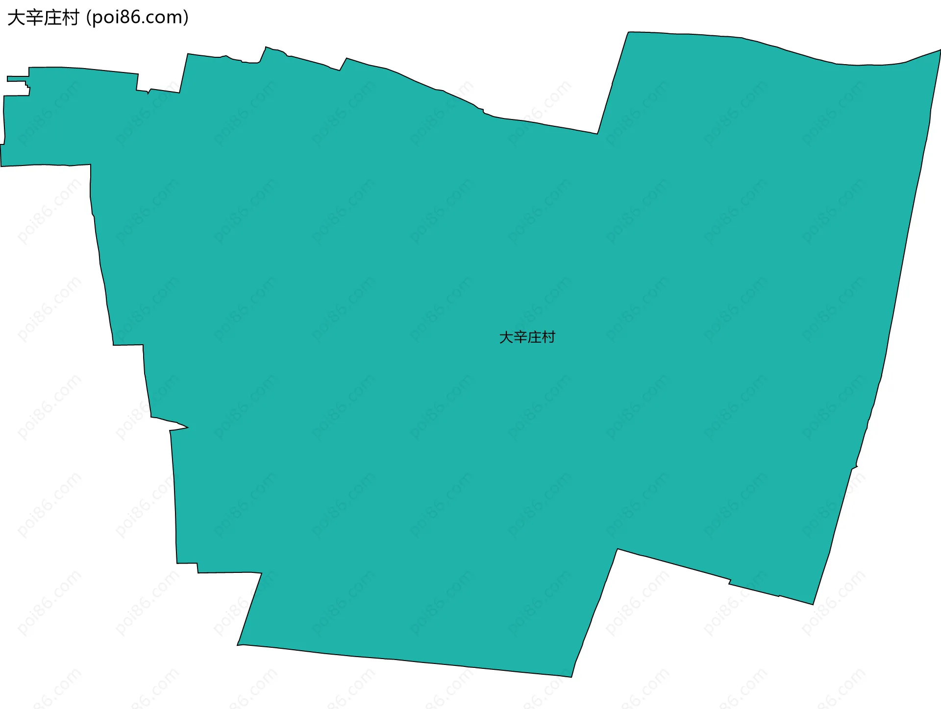 大辛庄村边界地图