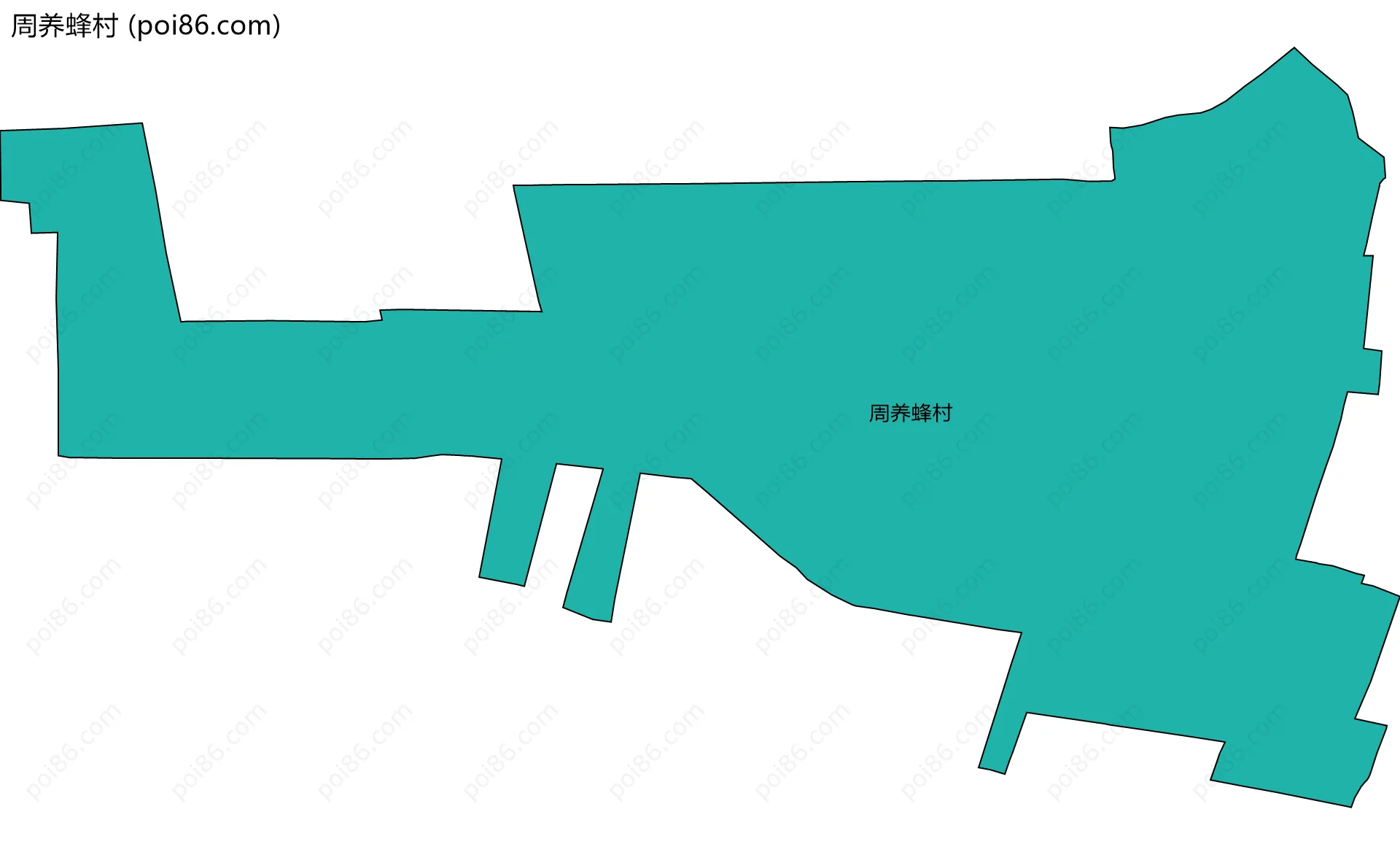 周养蜂村边界地图
