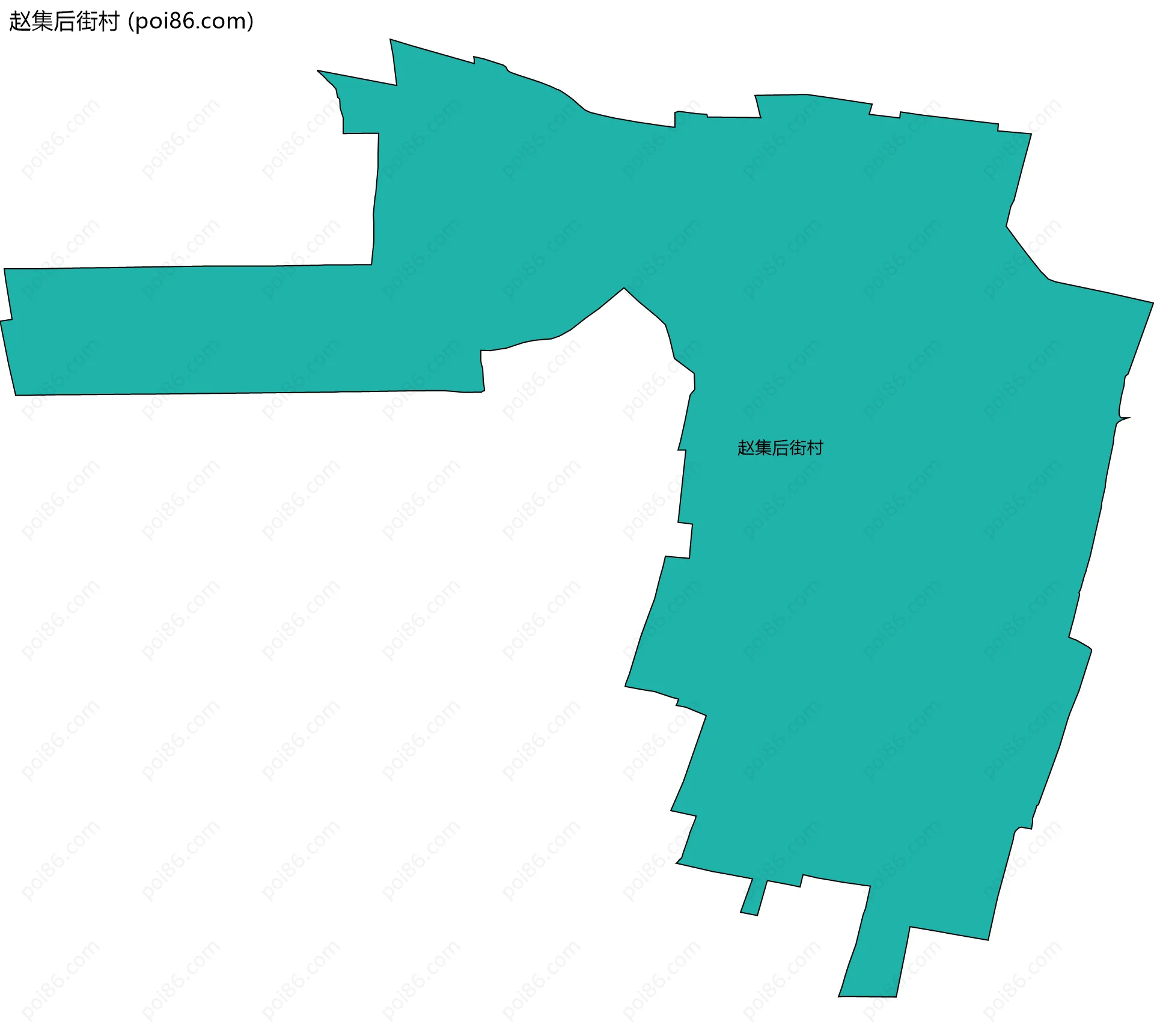 赵集后街村边界地图