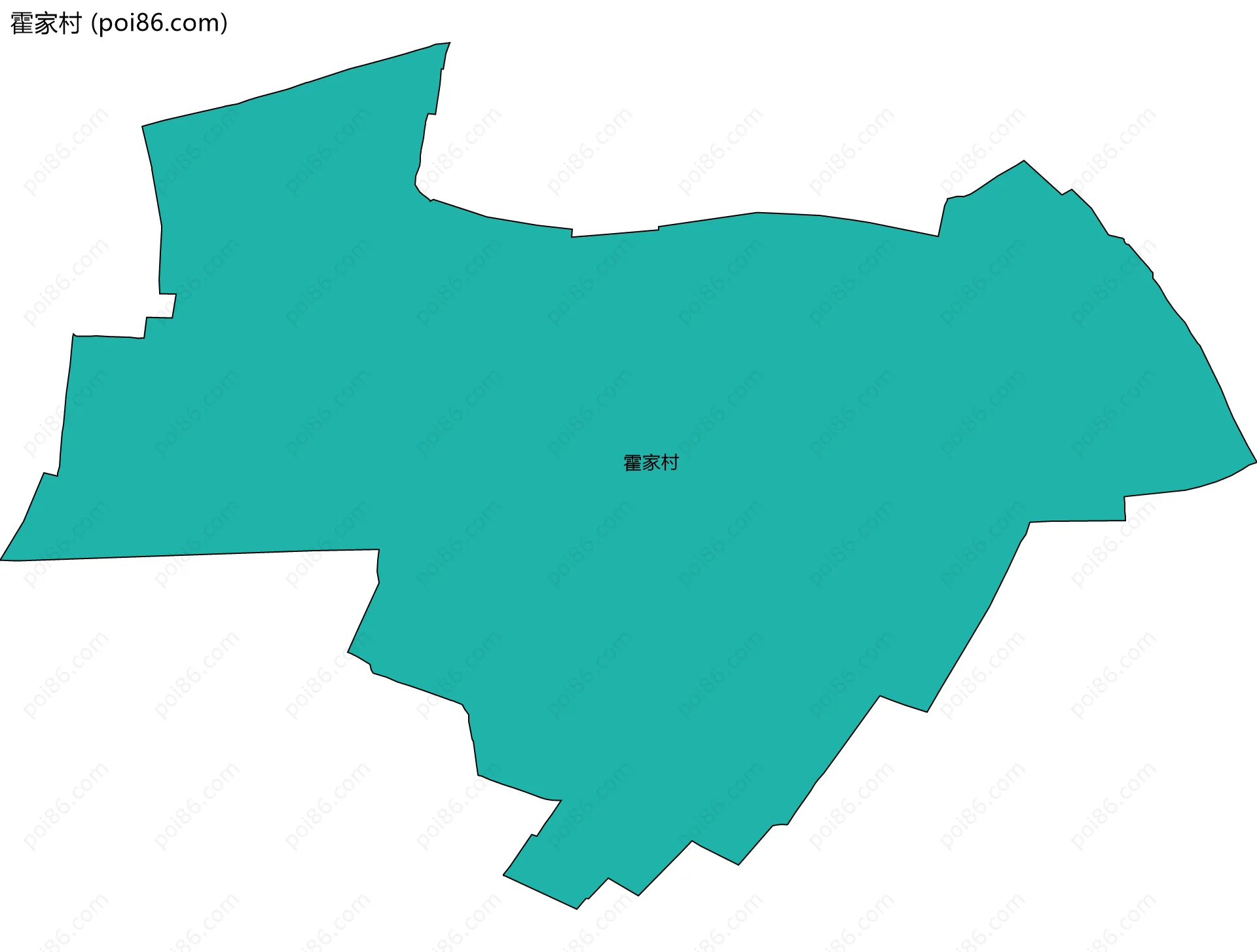 霍家村边界地图