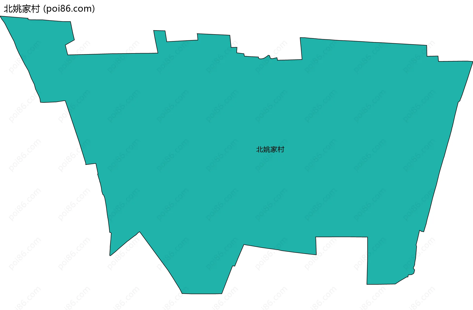 北姚家村边界地图