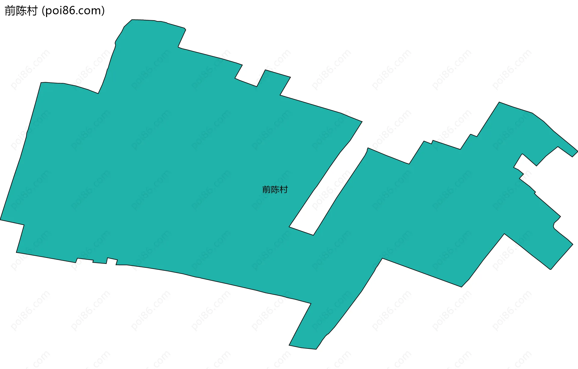 前陈村边界地图