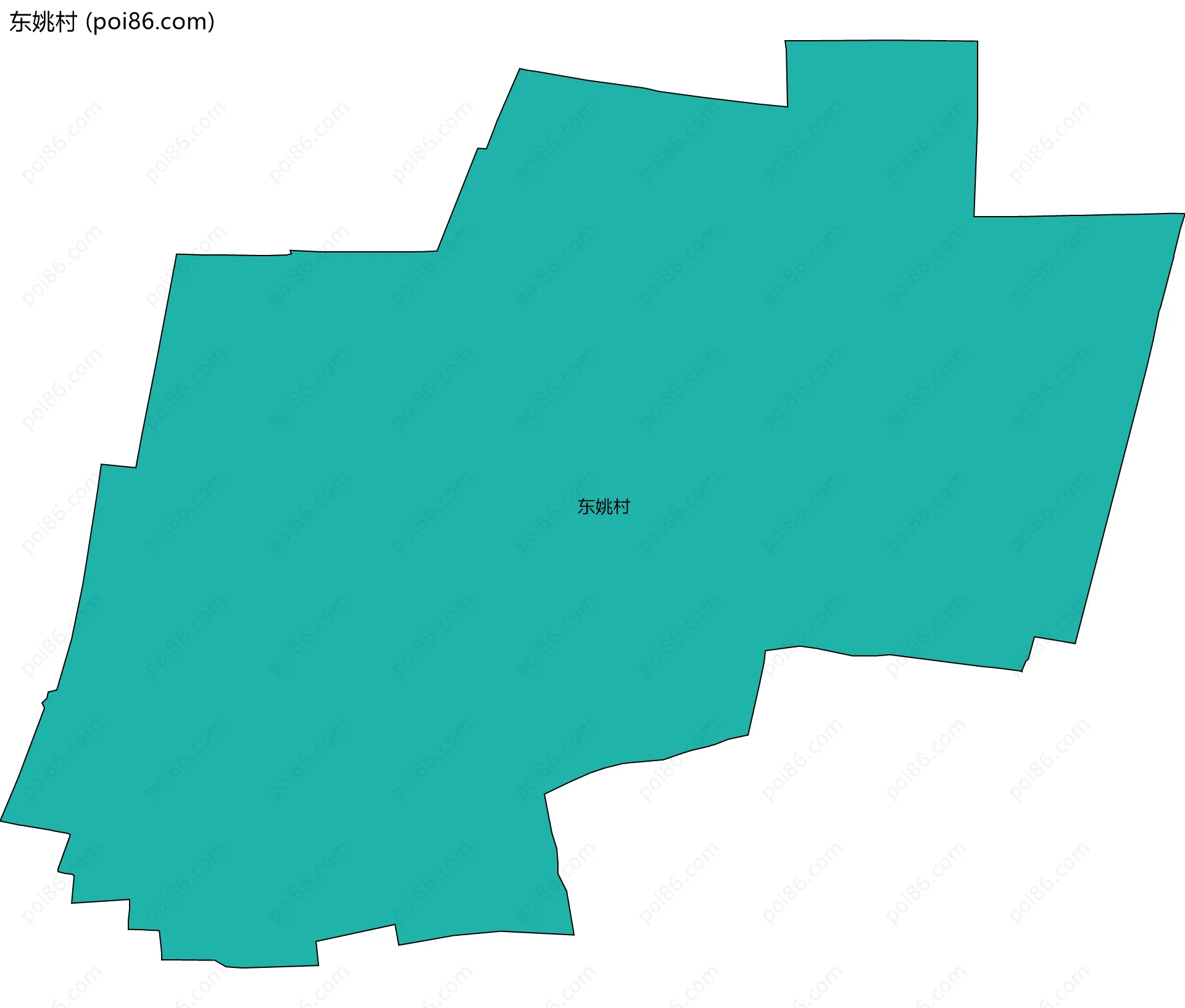 东姚村边界地图