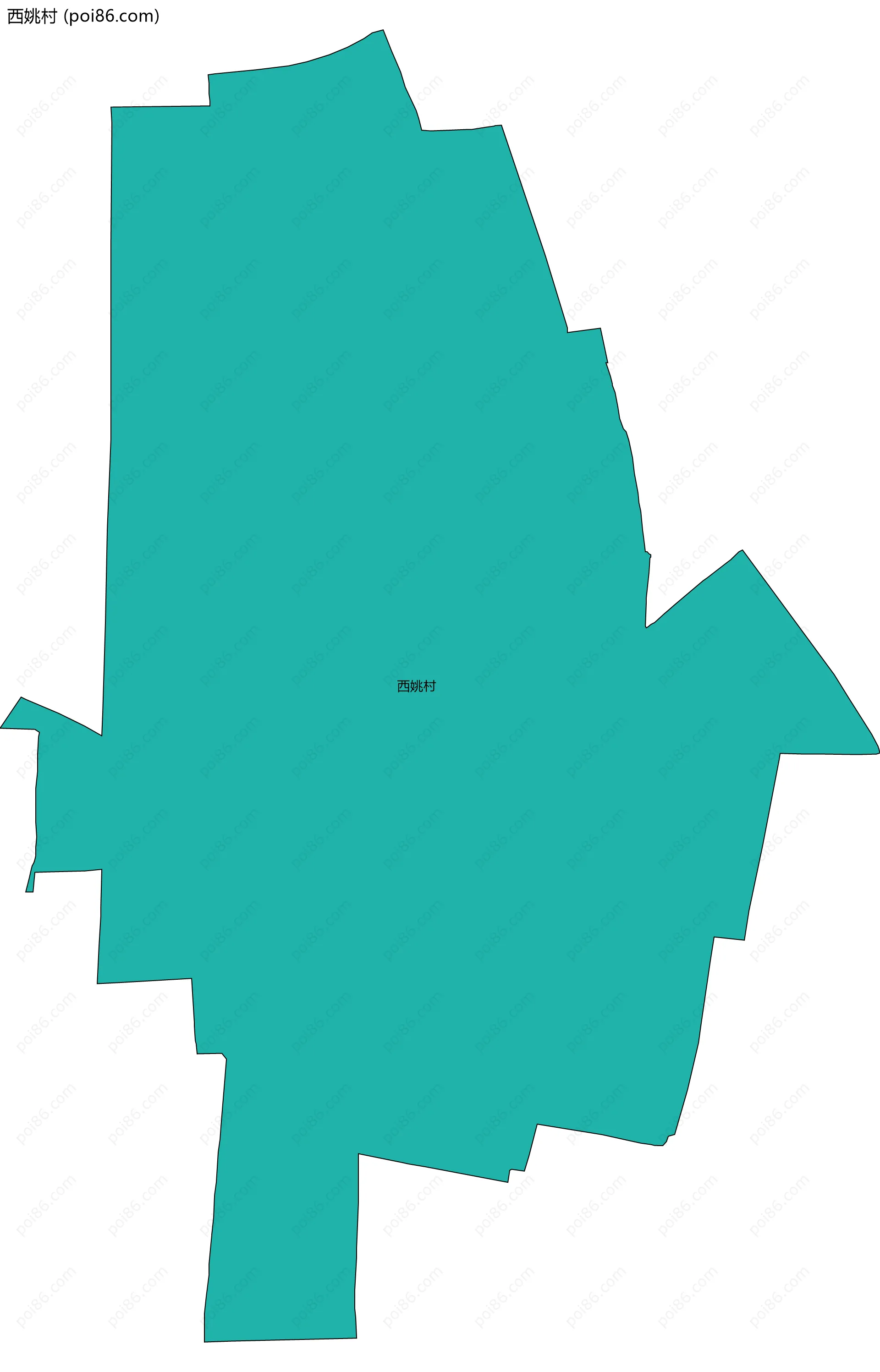 西姚村边界地图