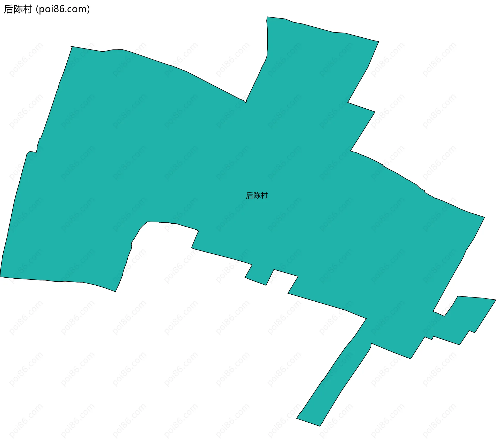 后陈村边界地图