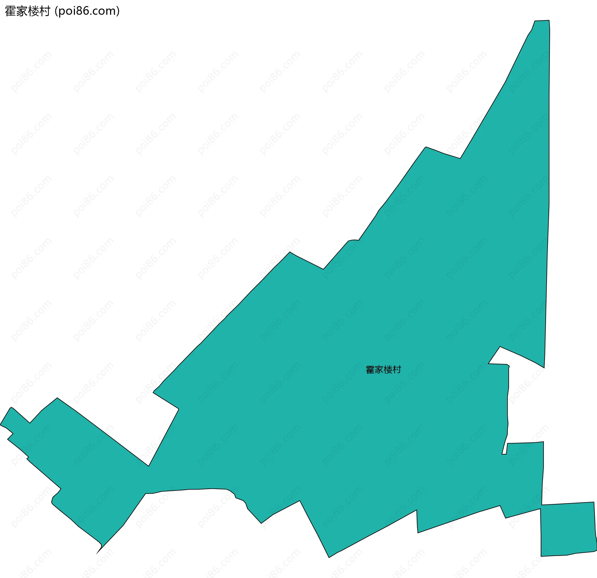 霍家楼村边界地图