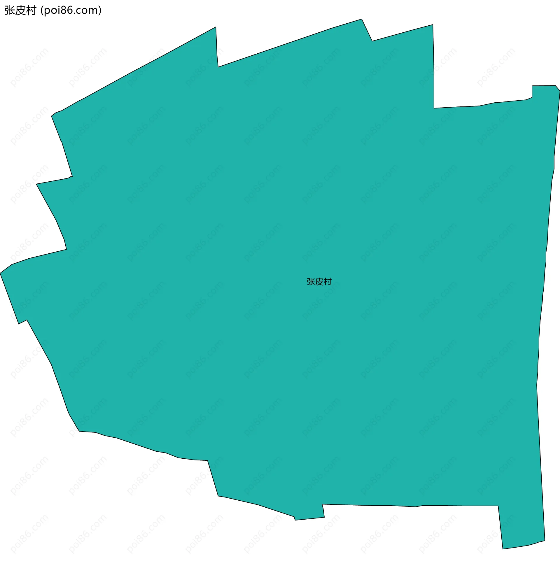 张皮村边界地图