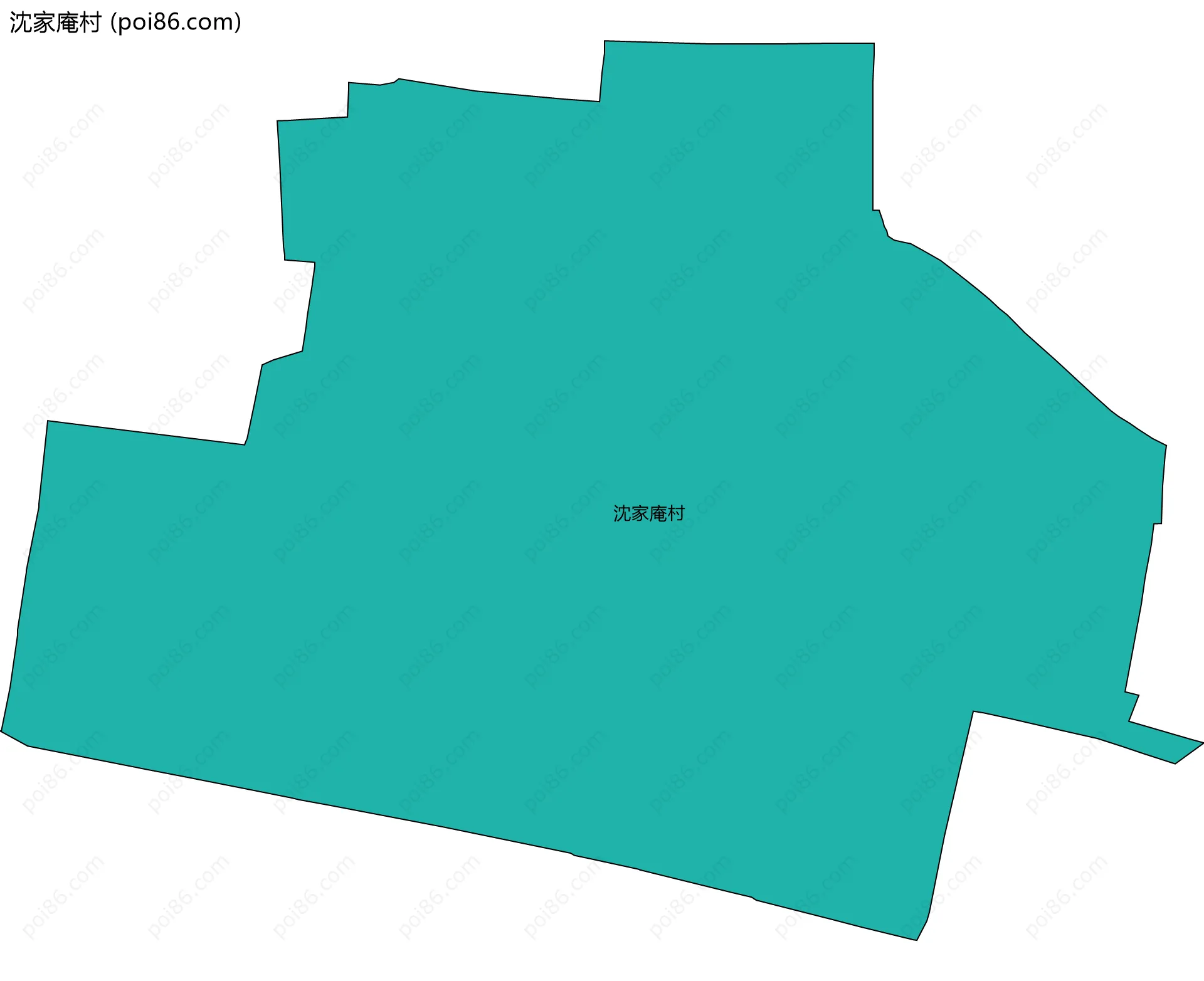 沈家庵村边界地图