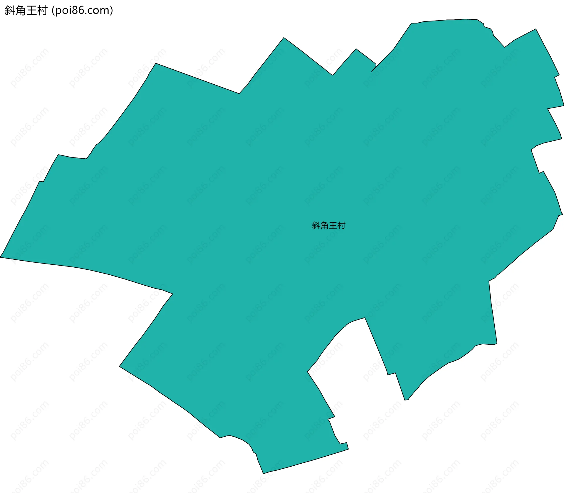 斜角王村边界地图