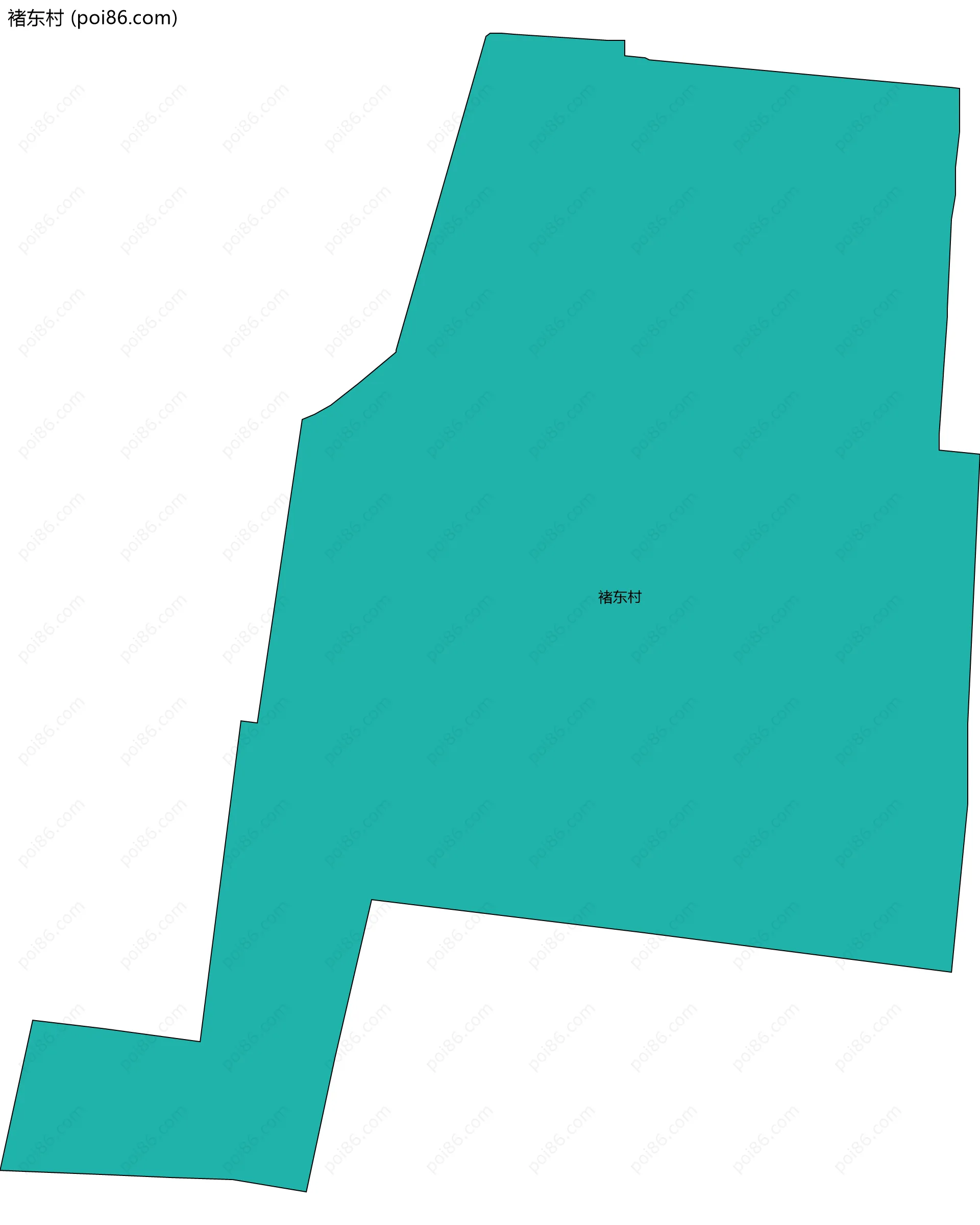 褚东村边界地图