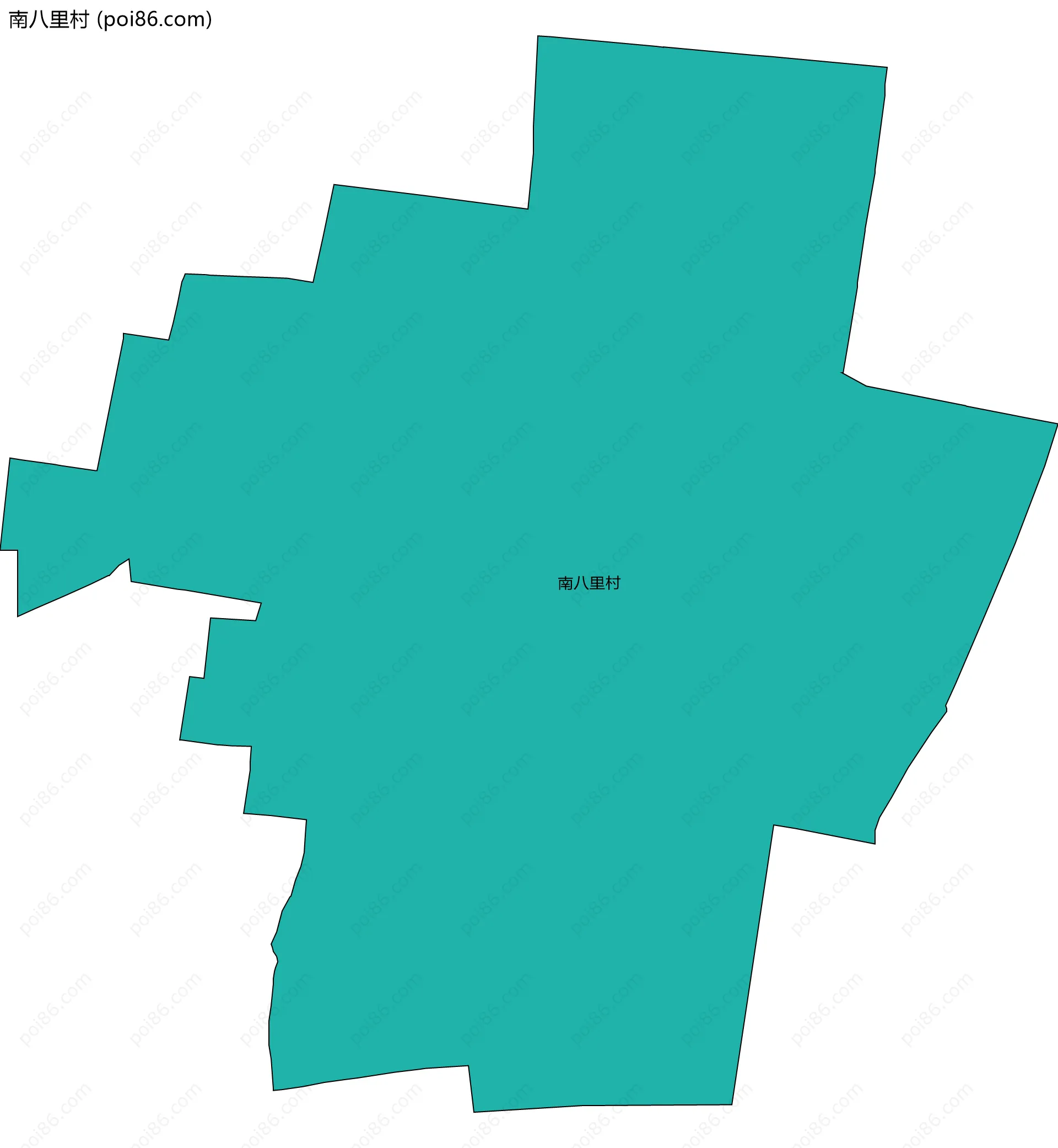 南八里村边界地图