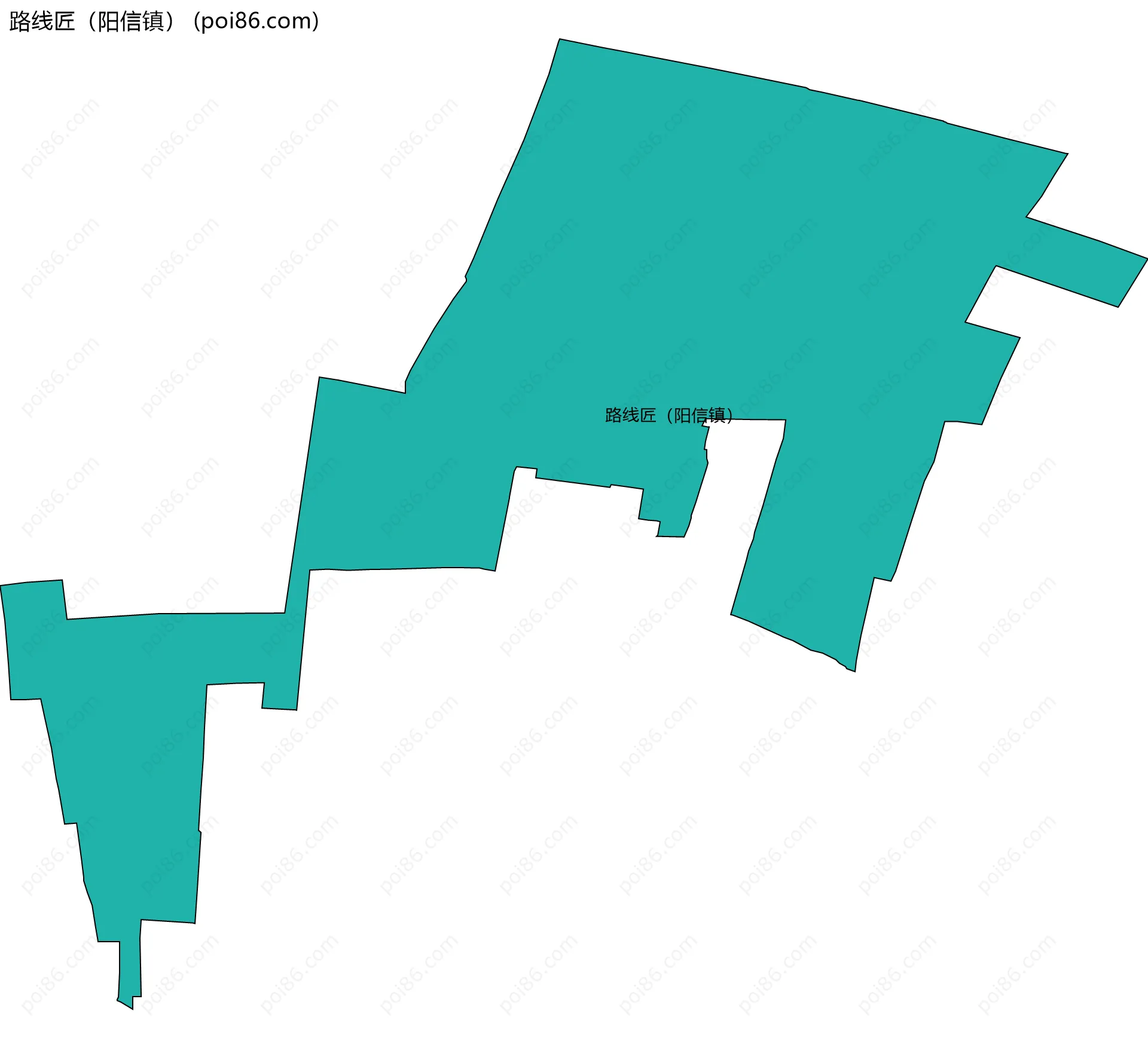 路线匠（阳信镇）边界地图