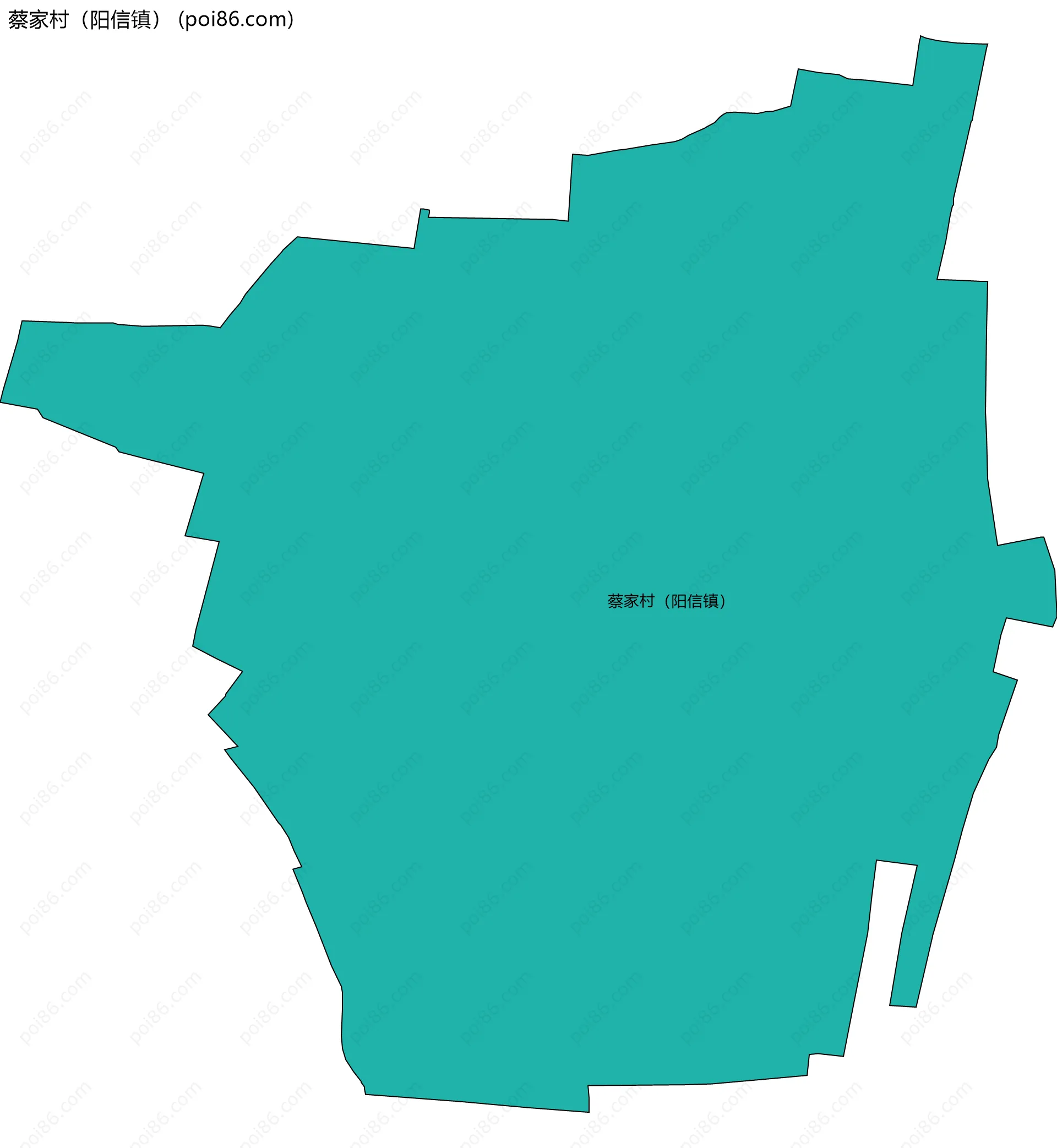 蔡家村（阳信镇）边界地图