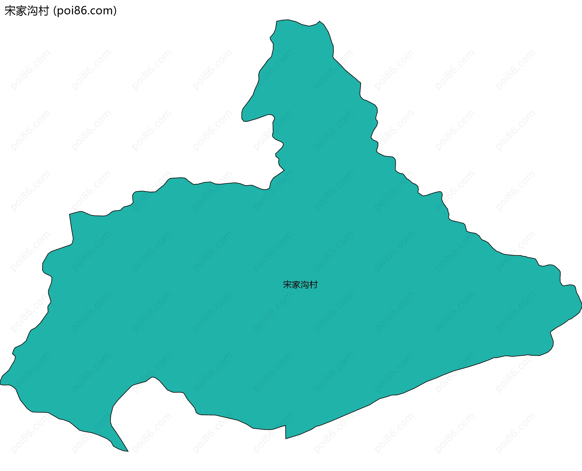 宋家沟村边界地图