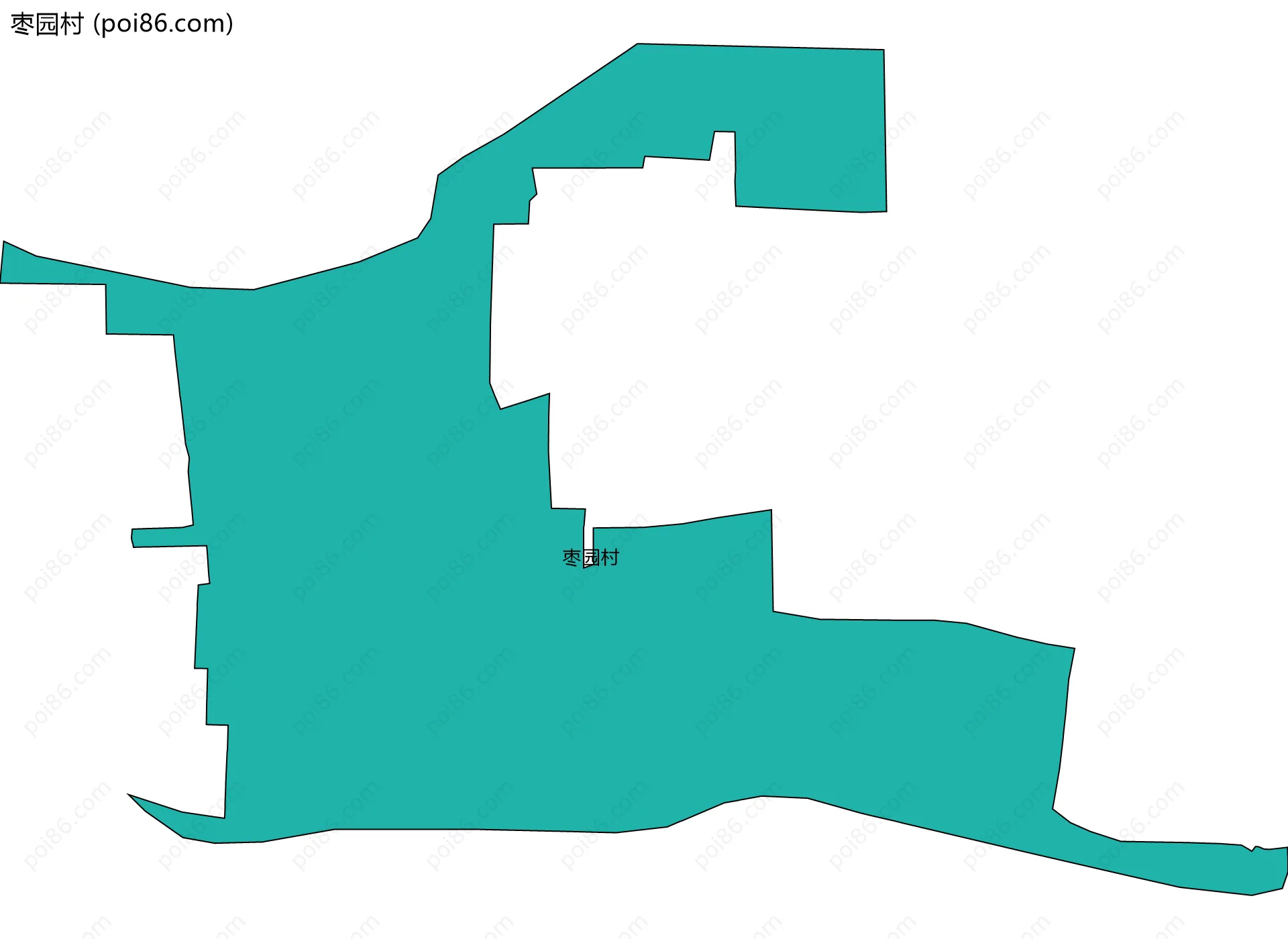 枣园村边界地图