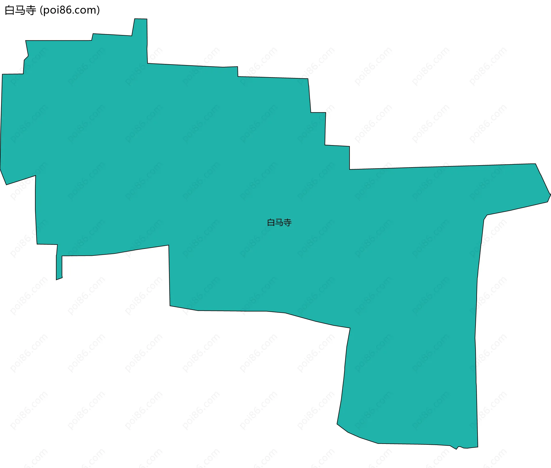白马寺边界地图