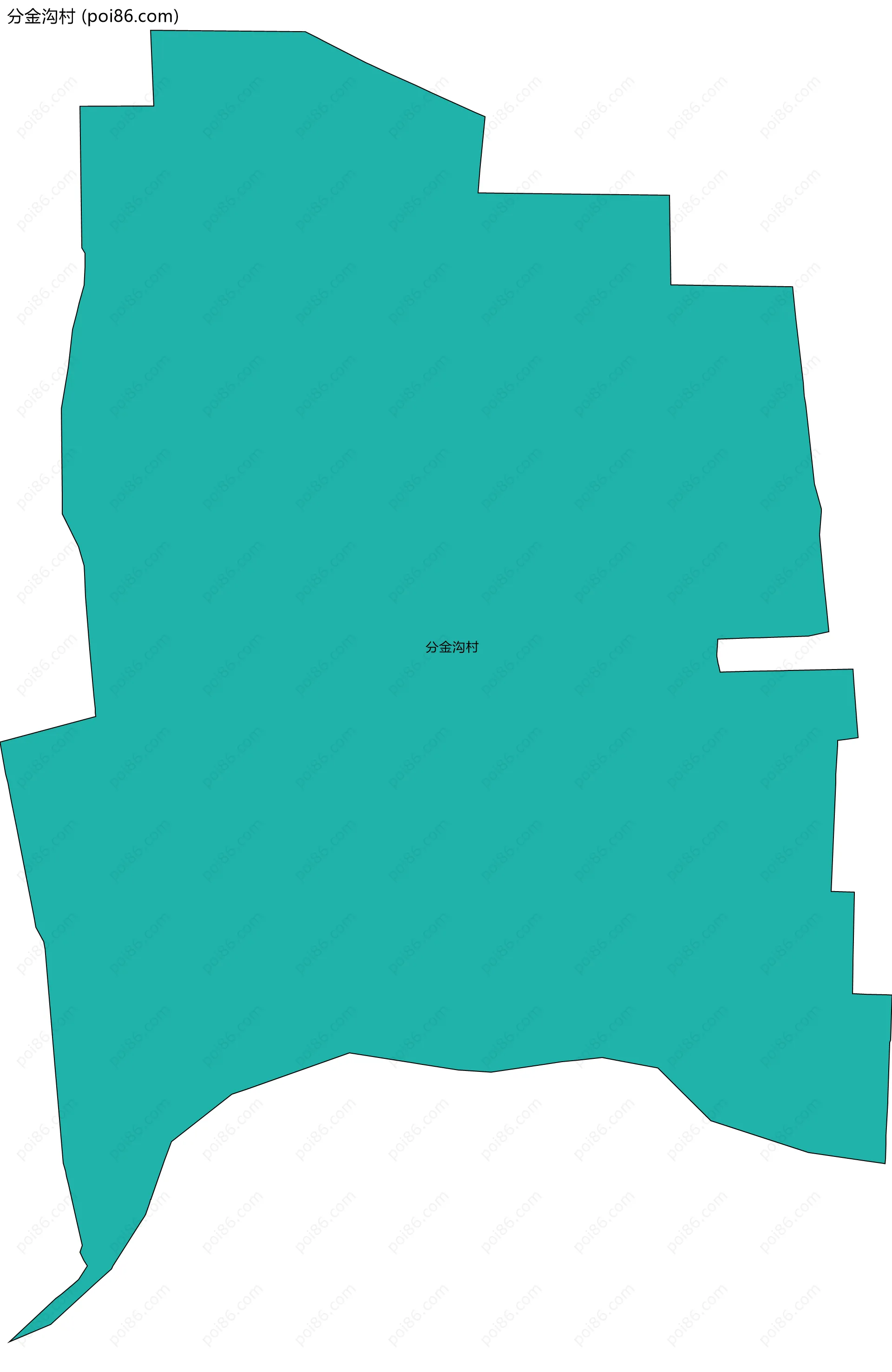 分金沟村边界地图