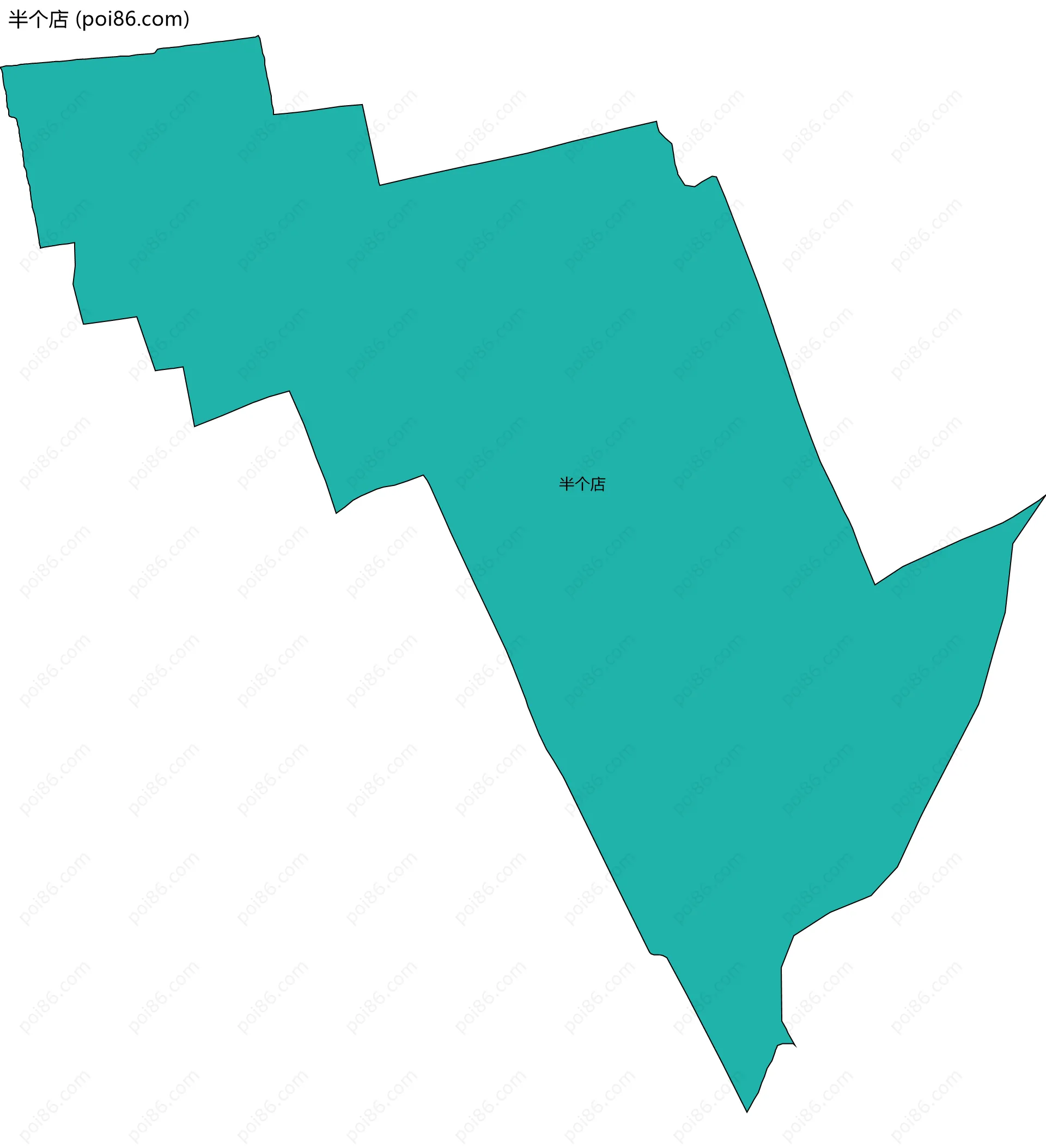半个店边界地图