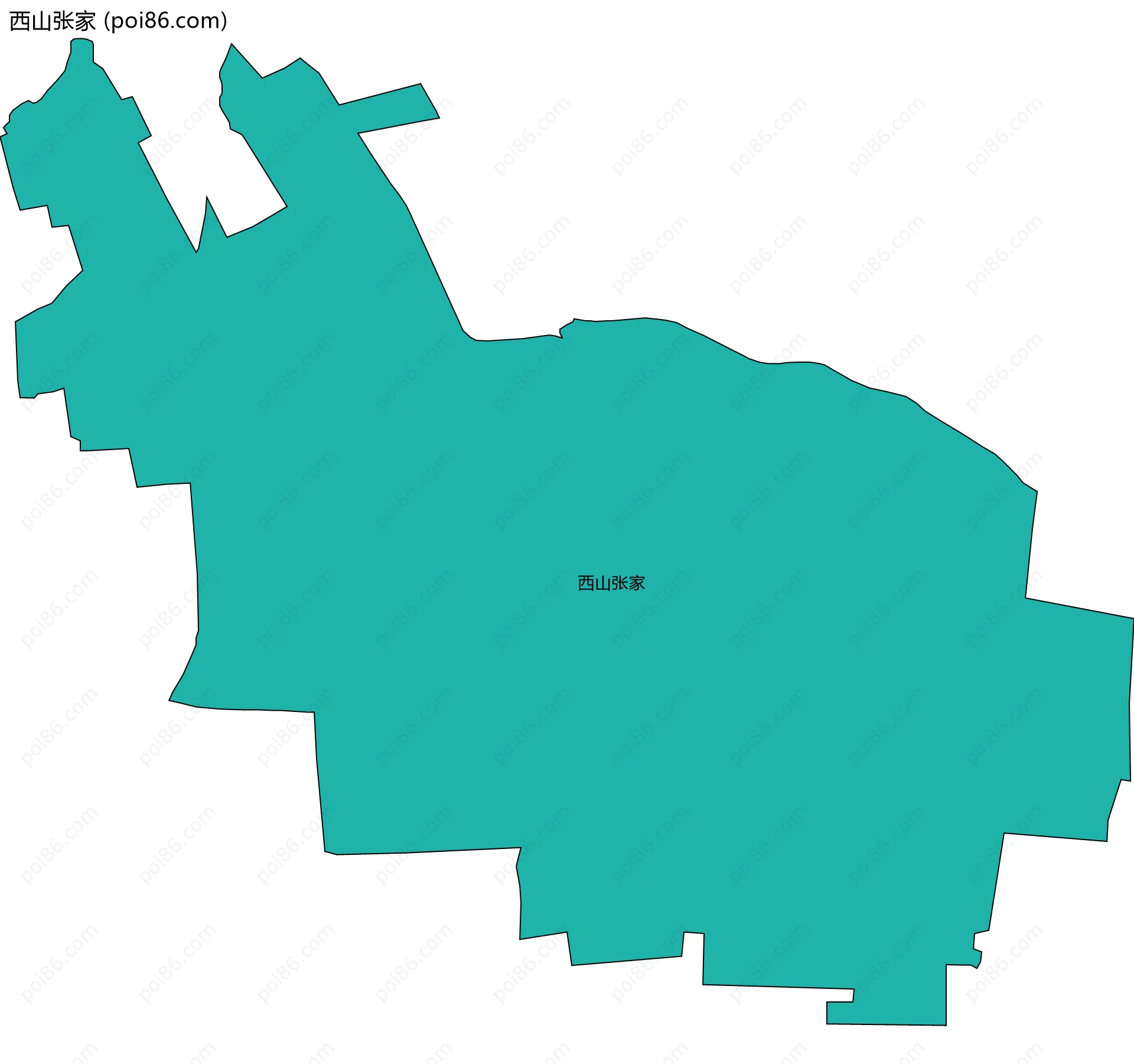 西山张家边界地图