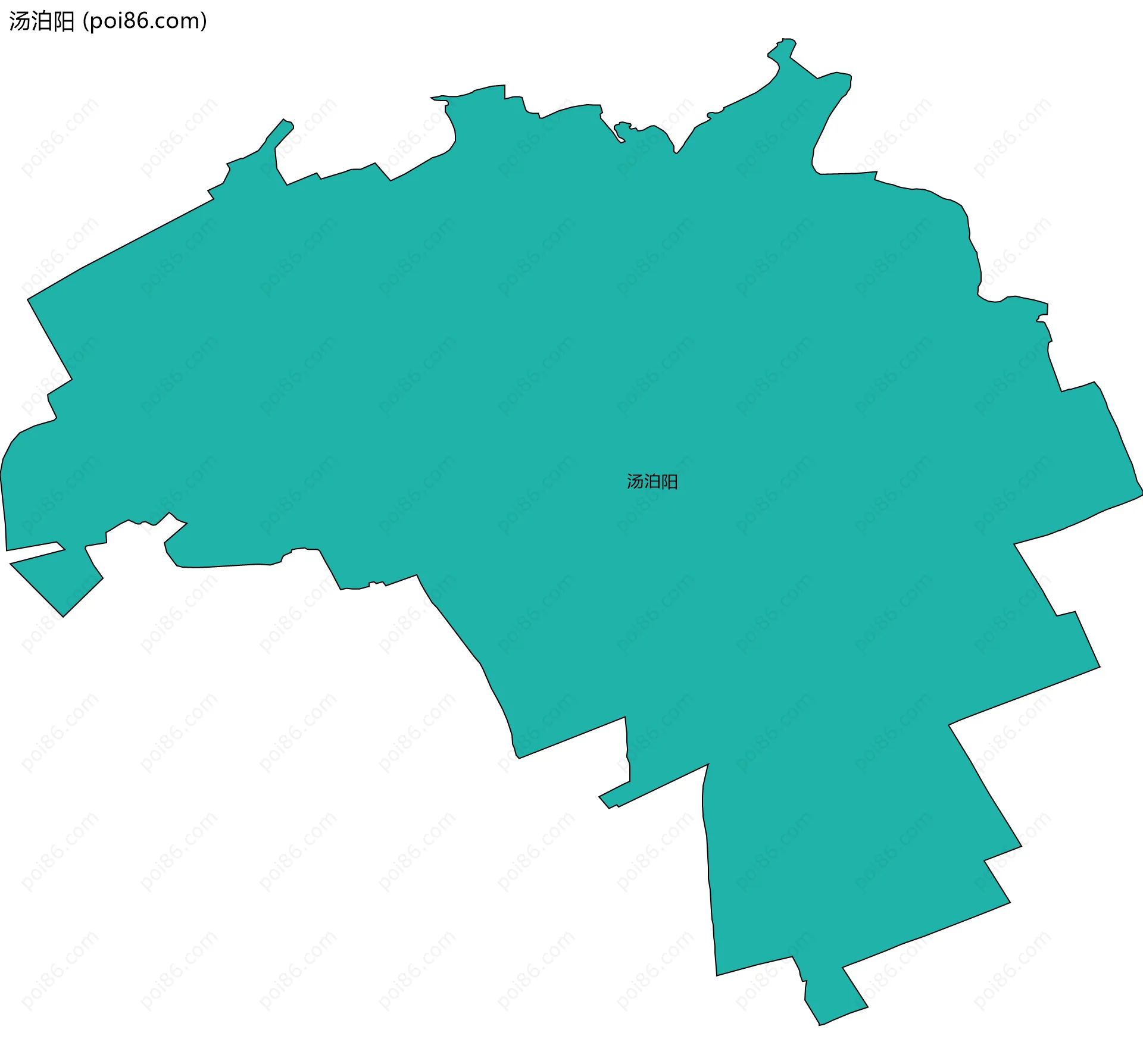汤泊阳边界地图