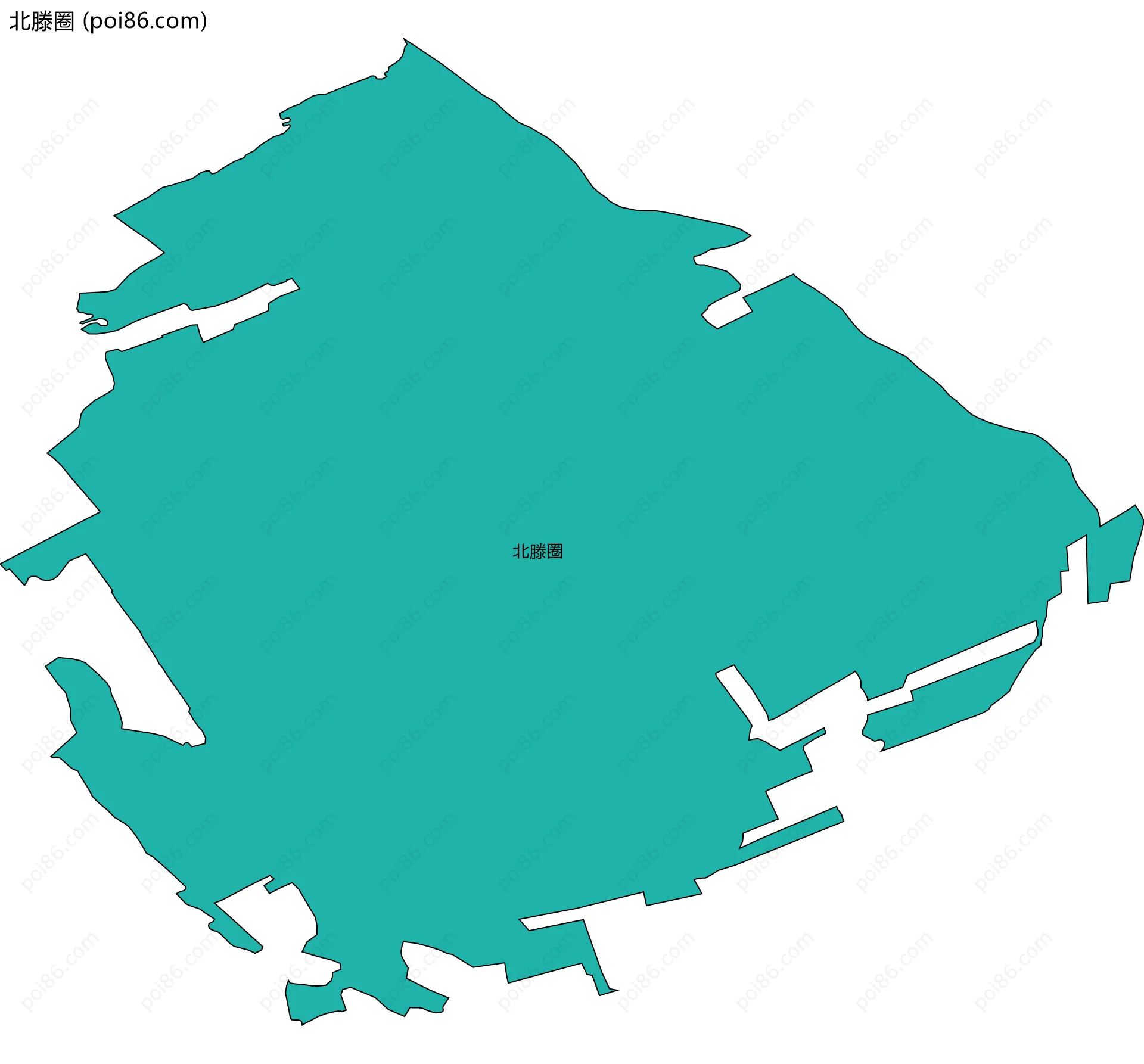 北滕圈边界地图