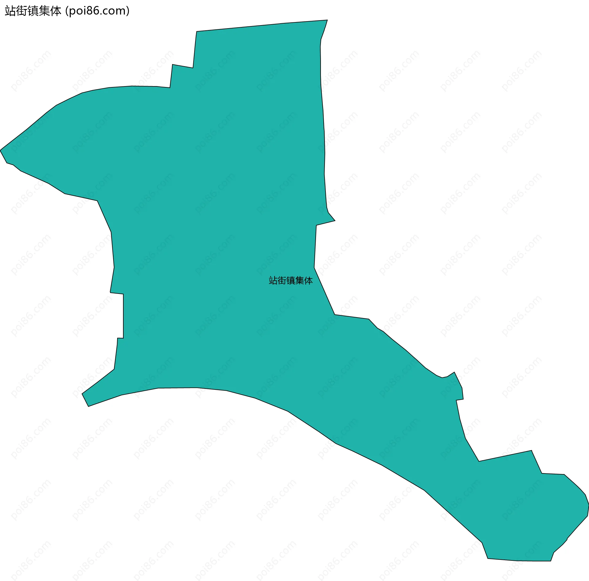 站街镇集体边界地图