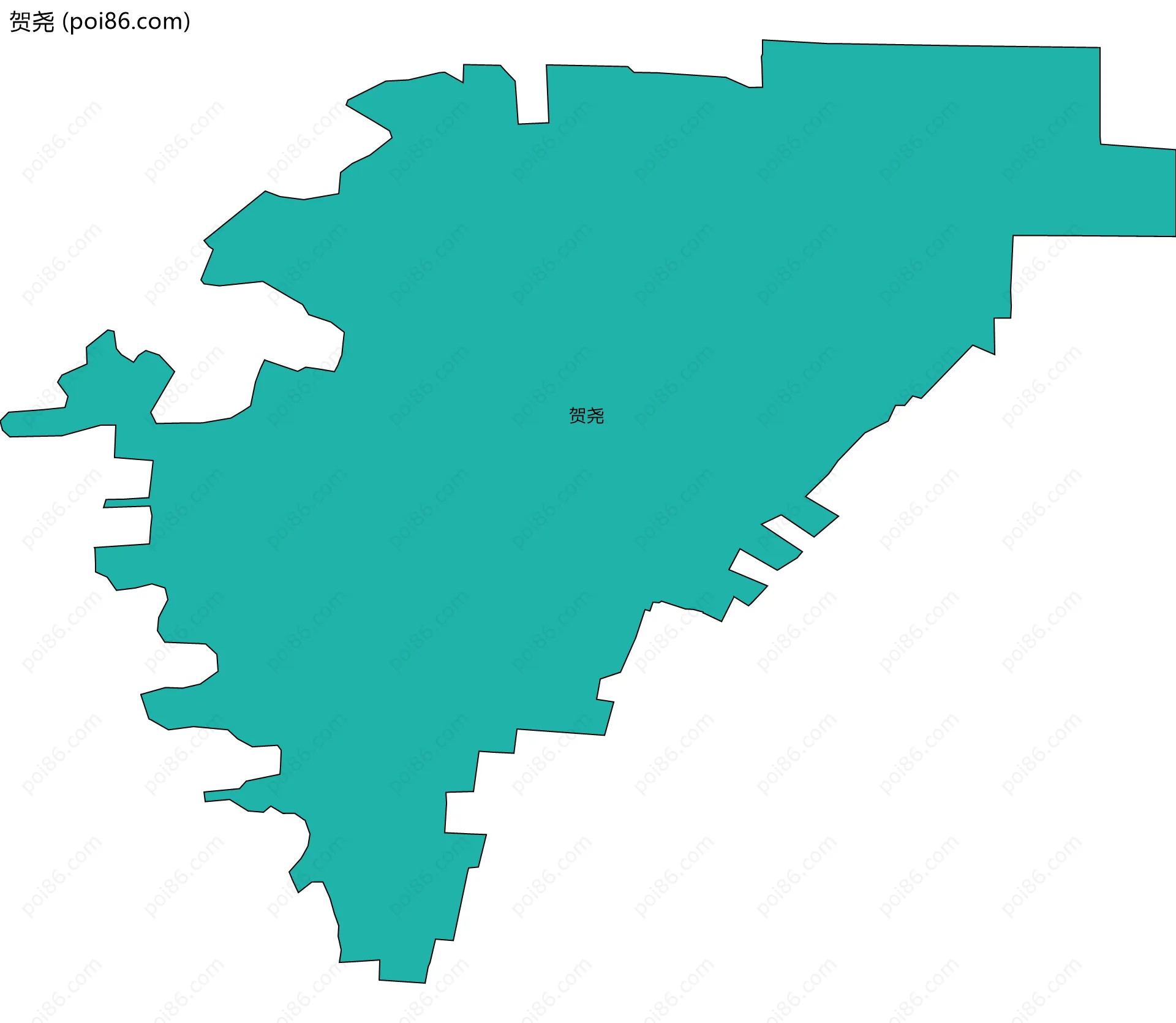 贺尧边界地图