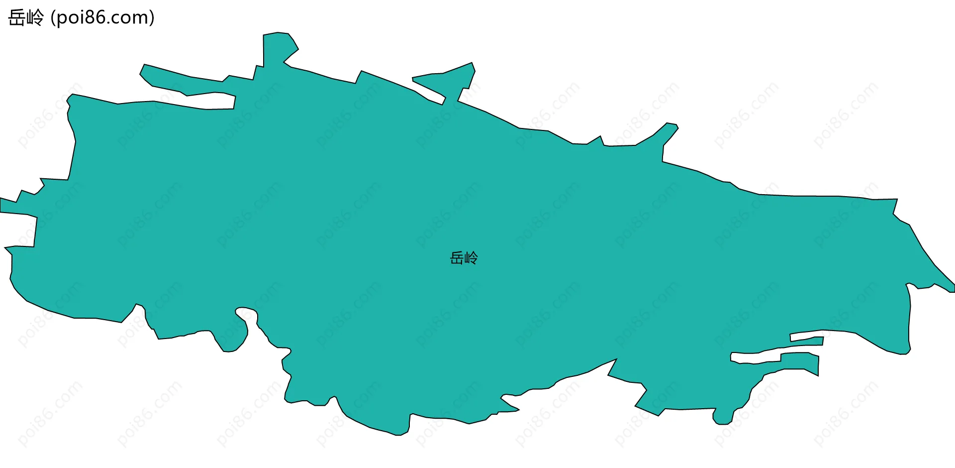 岳岭边界地图
