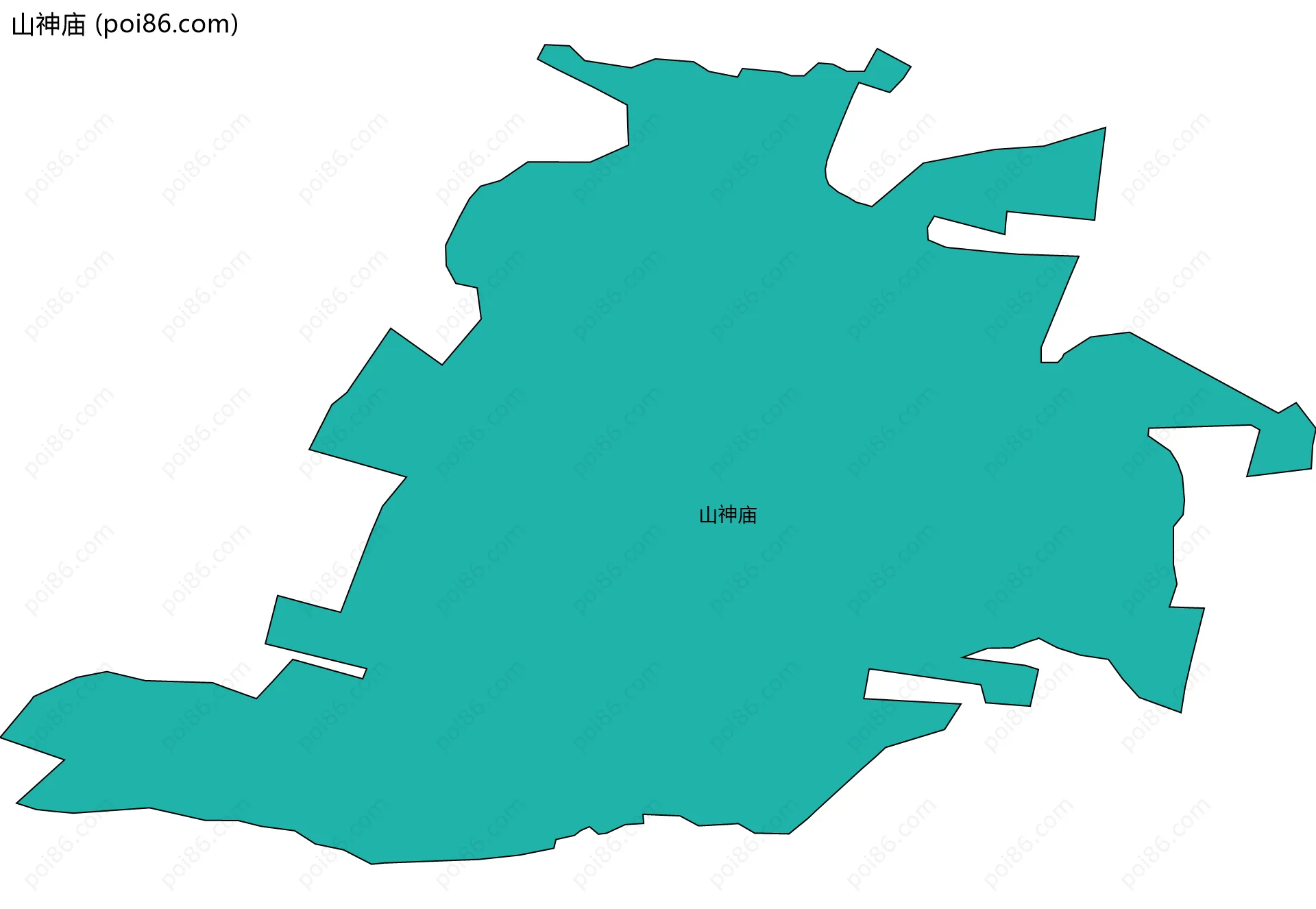 山神庙边界地图