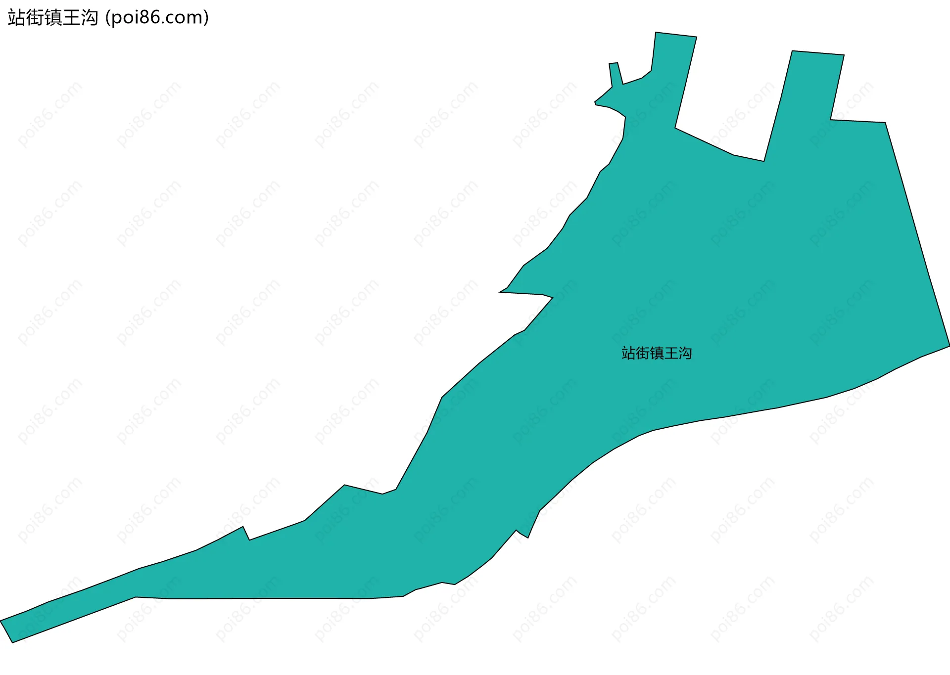 站街镇王沟边界地图