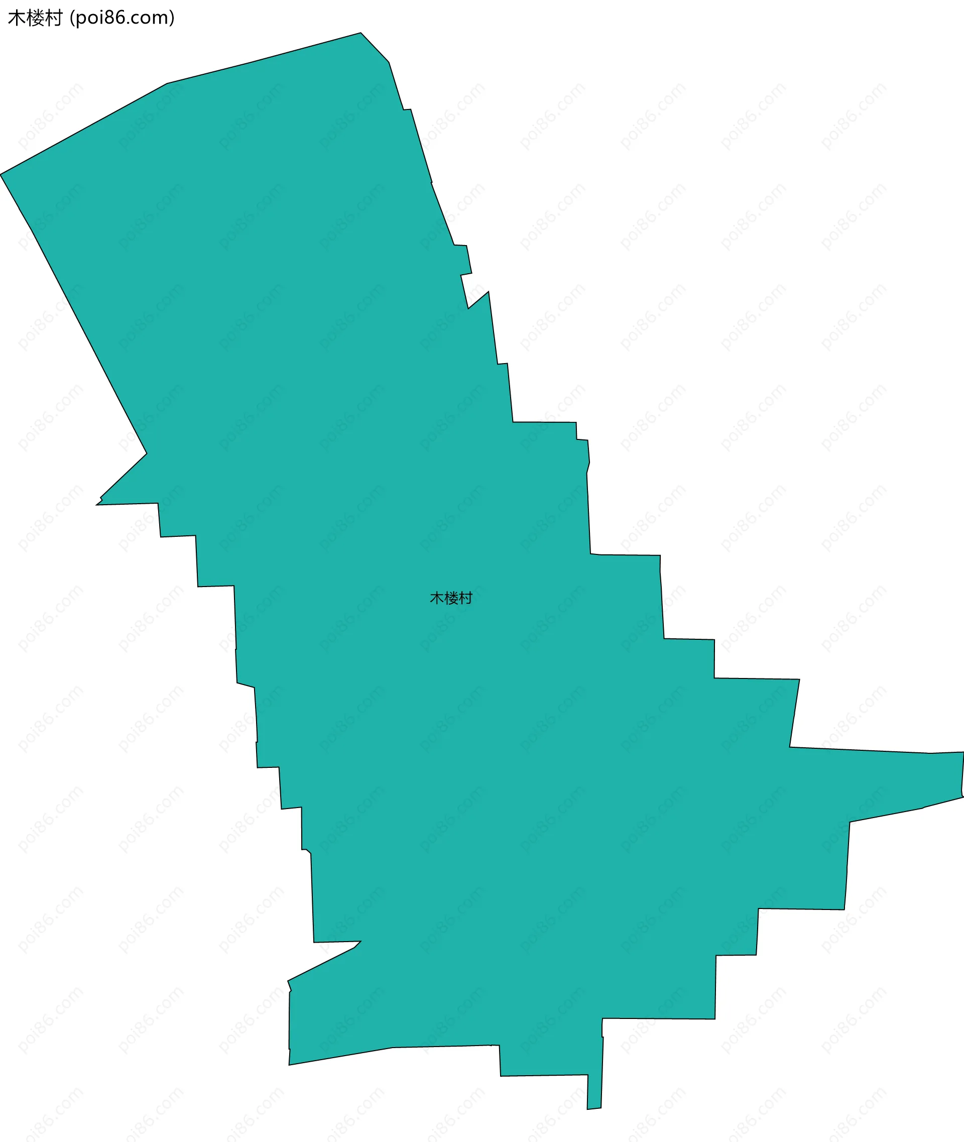 木楼村边界地图