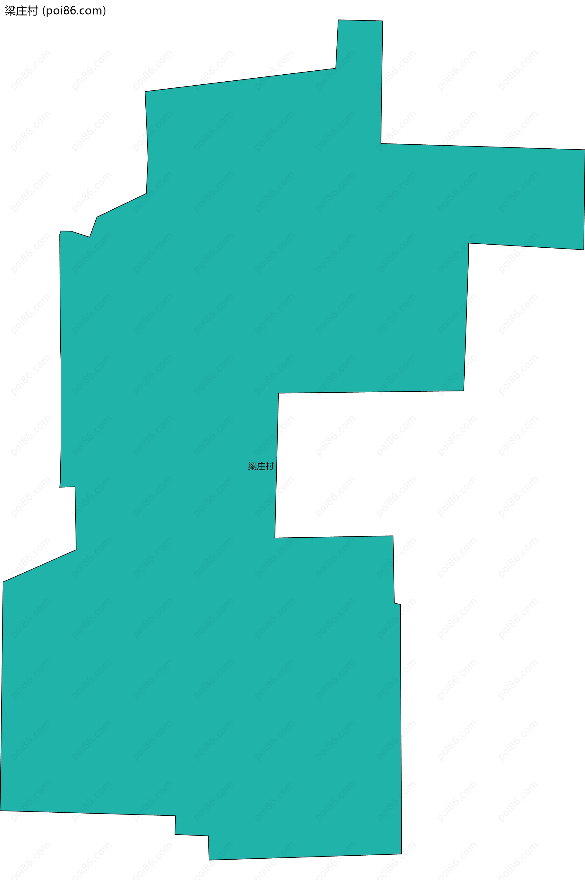 梁庄村边界地图