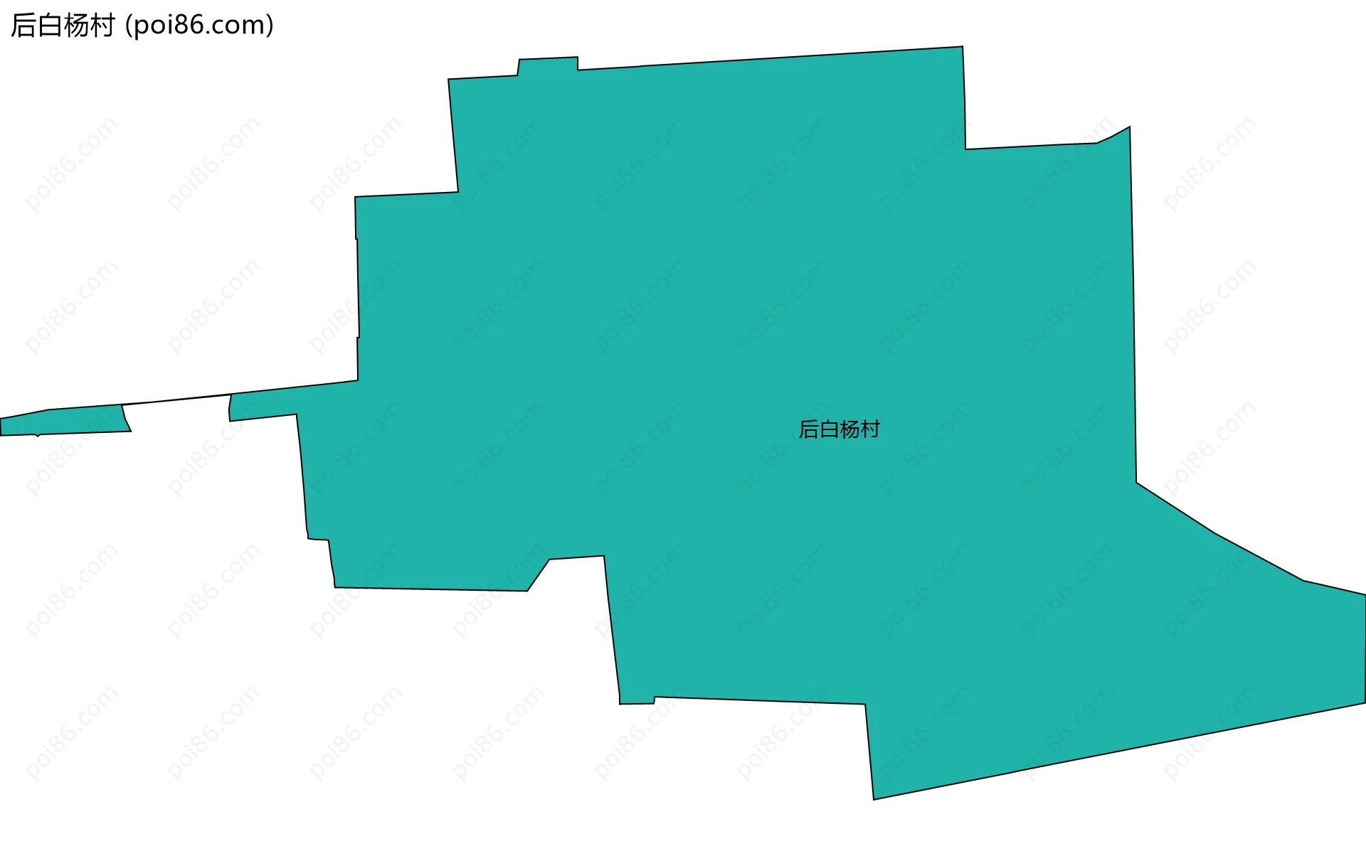 后白杨村边界地图