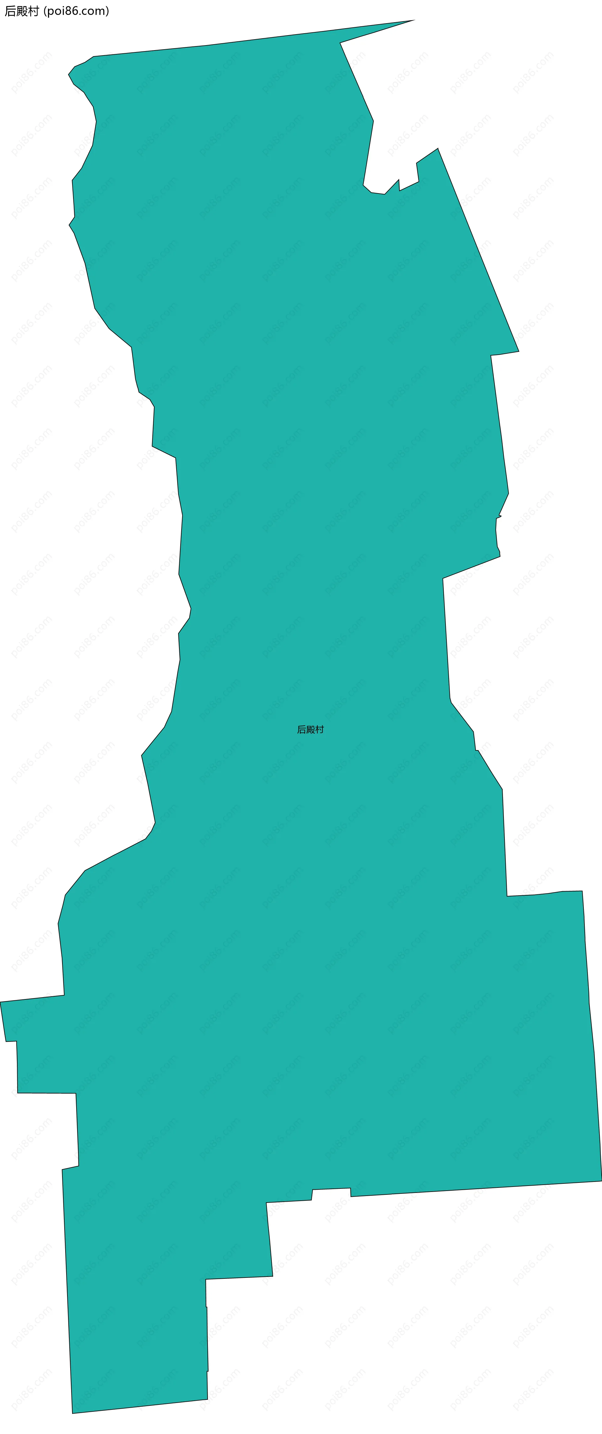 后殿村边界地图