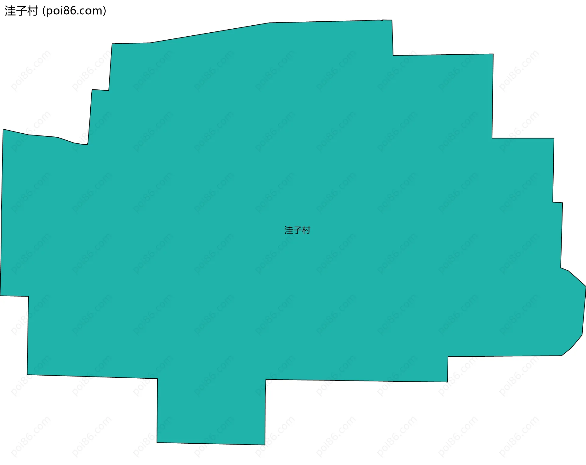 洼子村边界地图