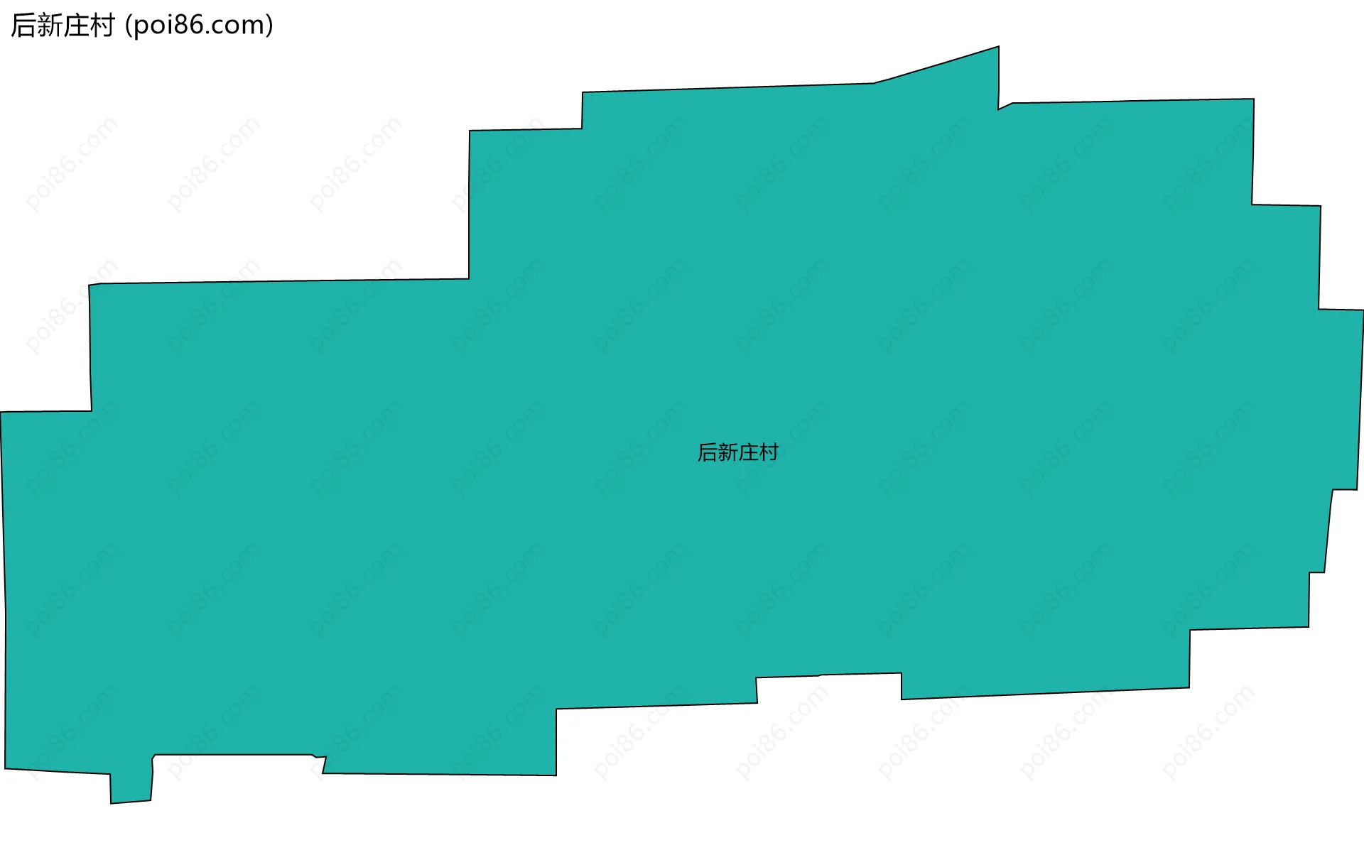 后新庄村边界地图